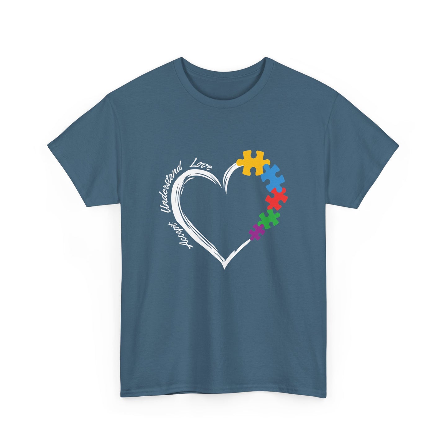 Inclusive Love Puzzle Heart Tee - Perfect Gift for Autism Awareness, Support
