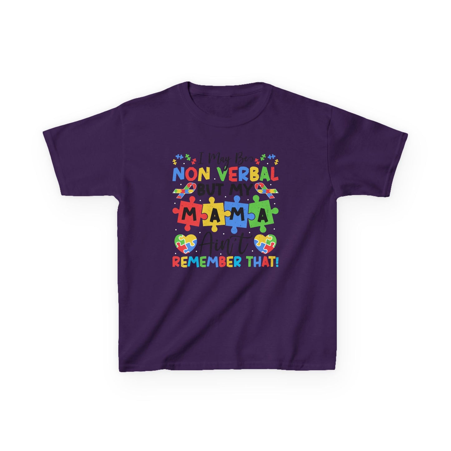 Non Verbal Mama Kids Tee, Autism Awareness Shirt, Gift for Kids, Special Needs Clothing, Birthday Gift, Family Celebrations