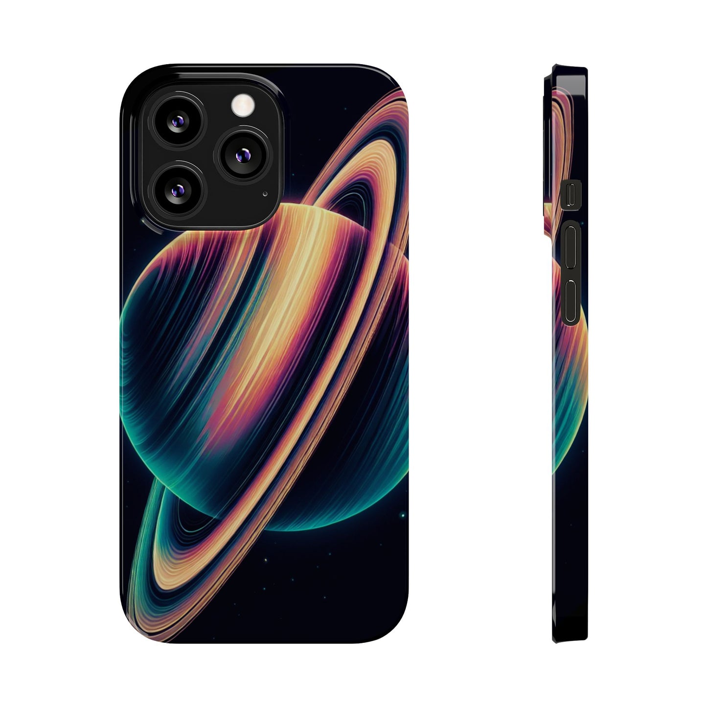 Saturn Slim Phone Case, Durable Impact Resistant Space iPhone Cover, Protective Outer Space Phone Case, Galaxy Phone Case, Celestial Phone