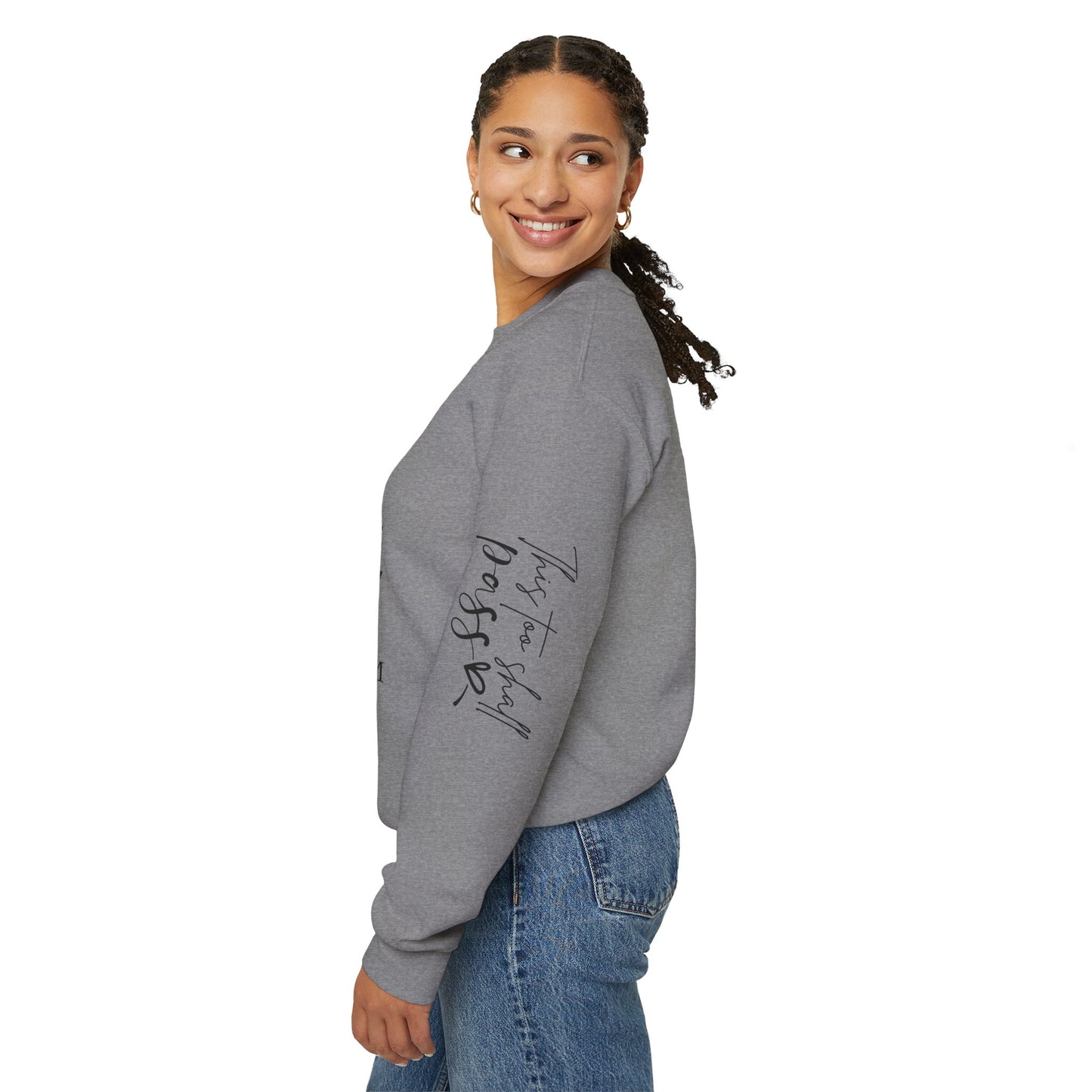 Stronger Than The Storm Crewneck Sweatshirt, Motivational Jumper, Inspirational Pullover, Cozy Sweater, Resilience Gift, Comfortable Top