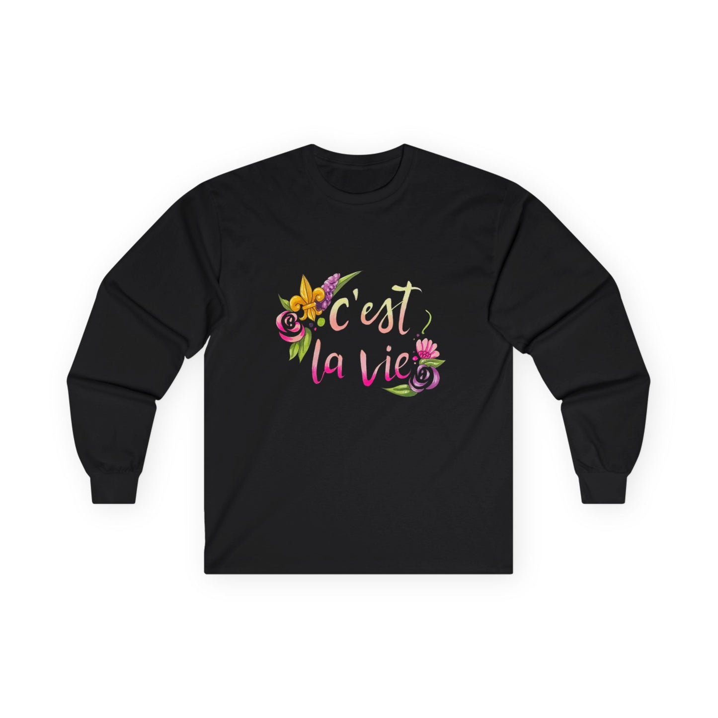 French That Is Life Sweatshirt - Unisex Ultra Cotton Long Sleeve Tee, French Quote Gift, Paris Lover Jumper, Trendy French Clothing, Bonjour