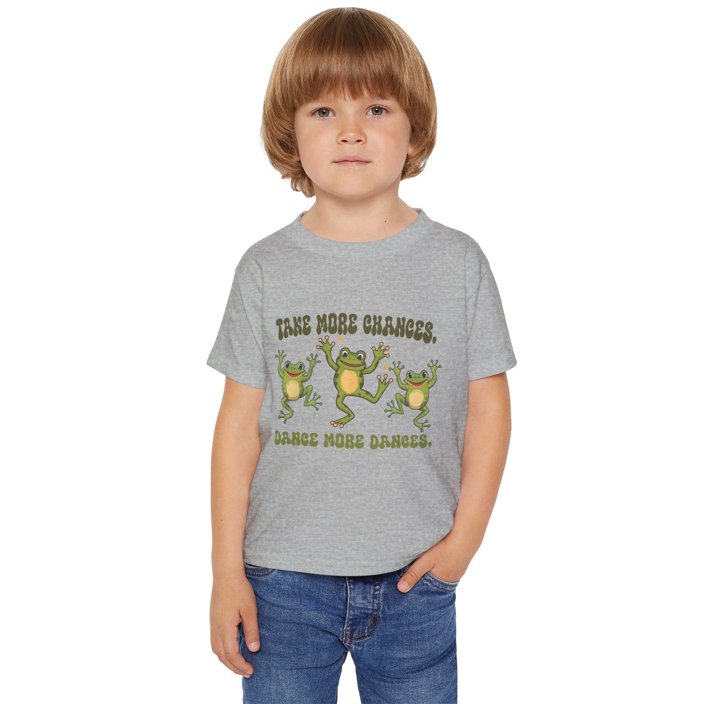 Frog Toddler T-Shirt, Cute Saying, Dancing Frogs, Kids Tee, Playful Children's Clothing