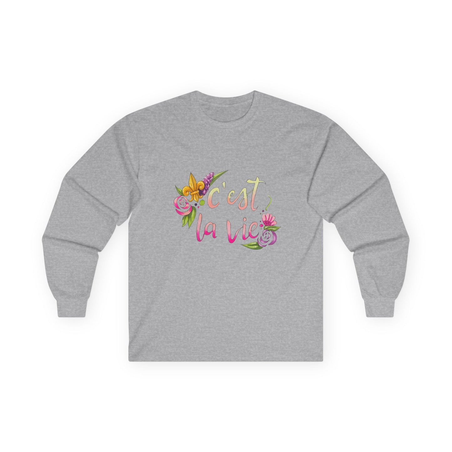 French That Is Life Sweatshirt - Unisex Ultra Cotton Long Sleeve Tee, French Quote Gift, Paris Lover Jumper, Trendy French Clothing, Bonjour