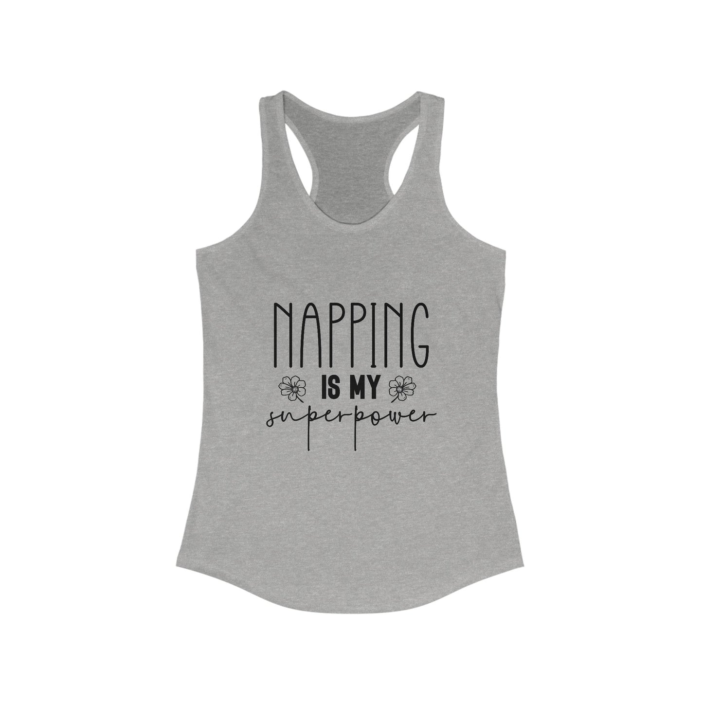Racerback Tank Top, Napping is My Superpower Mom Tank, Mom Jokes, Women's Sleeveless Shirt, Funny Mother's Day Gift, Mom Life Clothing