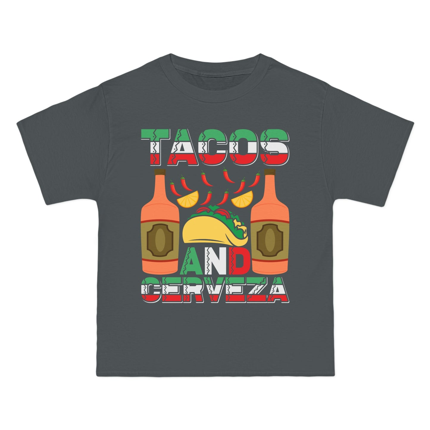 Taco and Cerveza Lover Tee, Mexican Food Graphic Shirt, Foodie Gift, Funny T-Shirt, Taco Tuesday Top, Food Pun Clothing