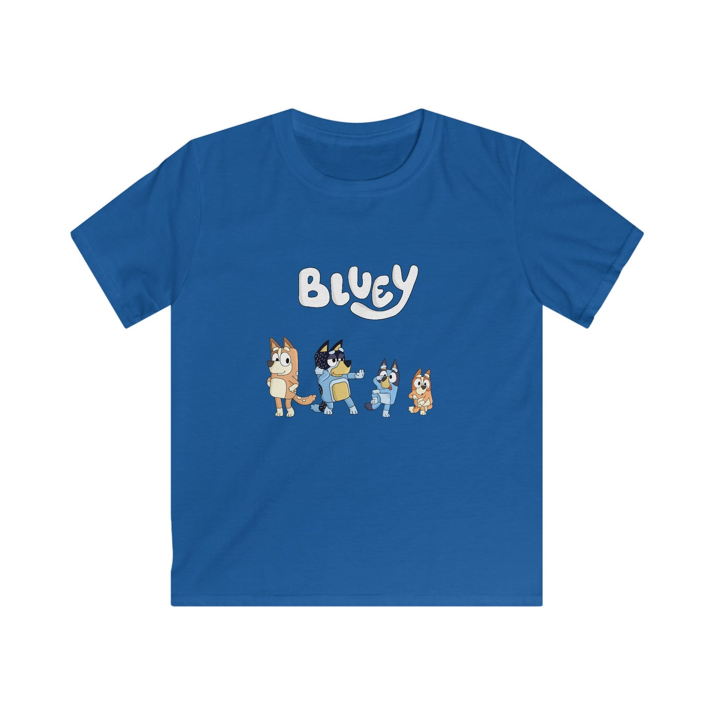 Bluey Dance Party Kids Softstyle Tee, Children's T-Shirt, Youth Graphic Tee, Fun Kids Shirt, Birthday Gift for Boys and Girls
