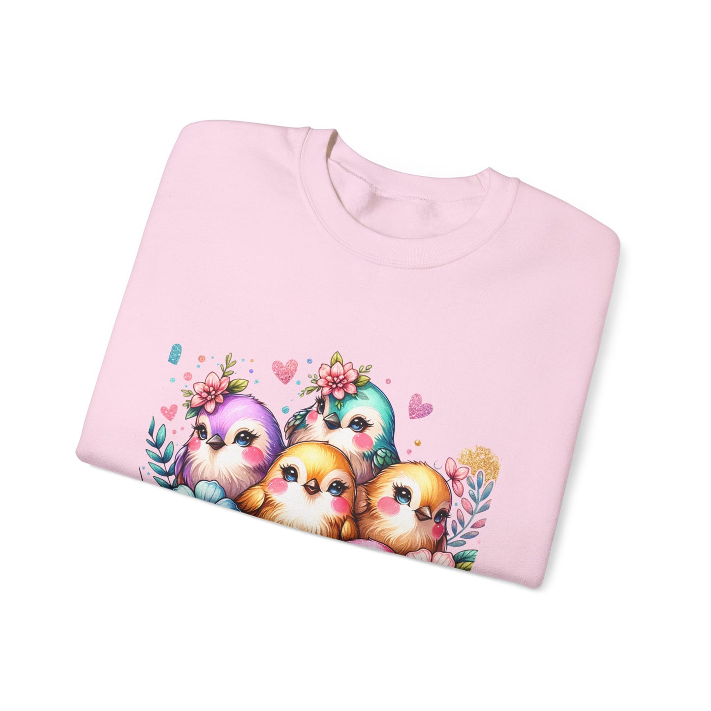 Vibrant Bird Sweatshirt, Colorful Crewneck Jumper, Bright Feathers Pullover, Nature Inspired Sweater, Unisex Graphic Top