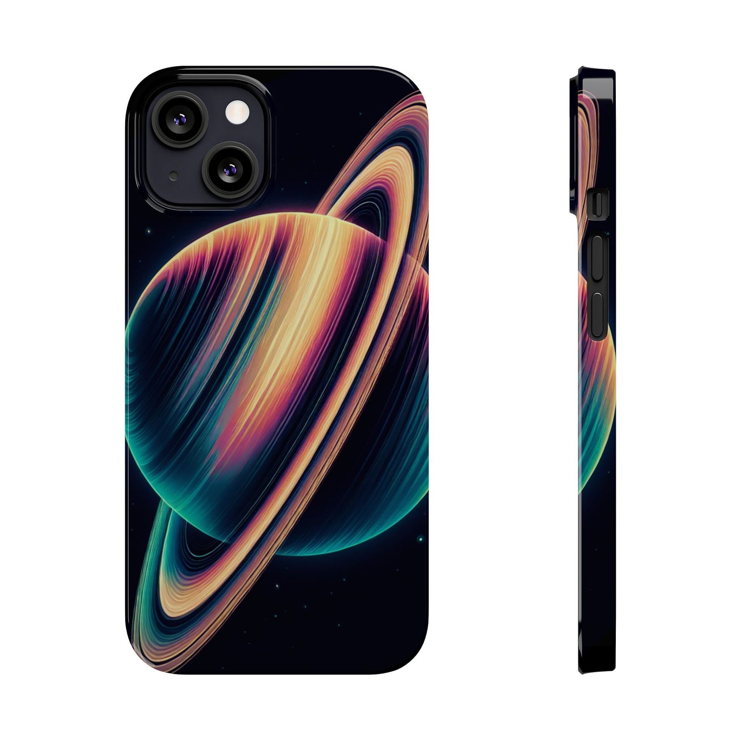Saturn Slim Phone Case, Durable Impact Resistant Space iPhone Cover, Protective Outer Space Phone Case, Galaxy Phone Case, Celestial Phone