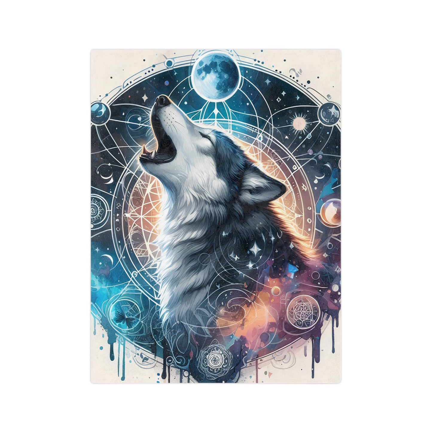 Celestial Wolf Blanket
