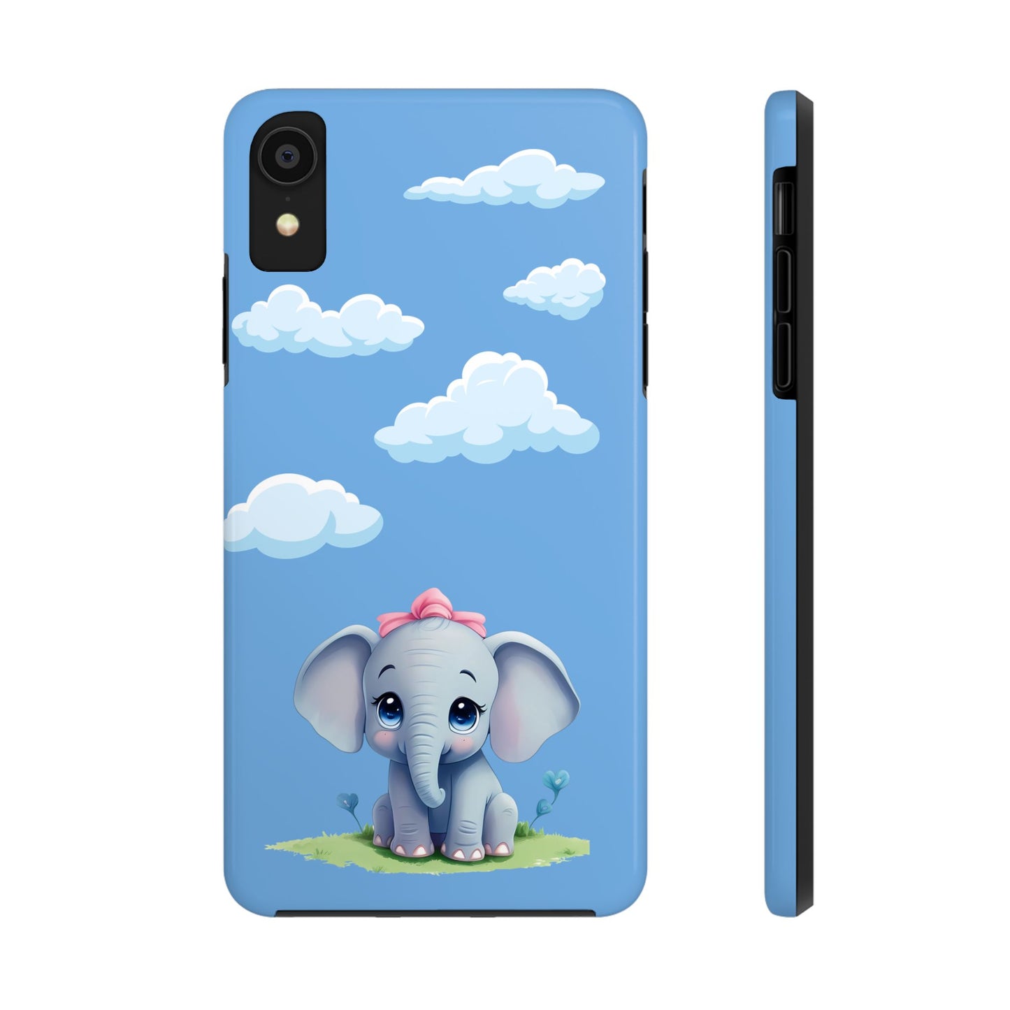 Cartoon Elephant Tough Phone Case - Cute Animal Lover Gift, Protective Cover for
