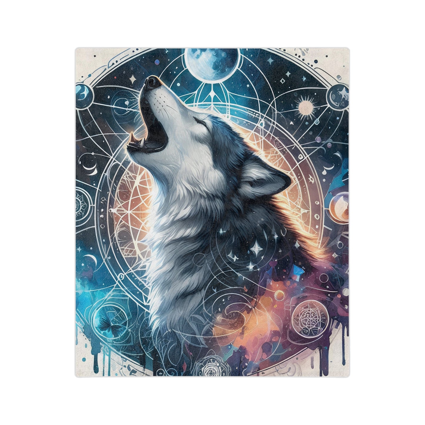 Celestial Wolf Blanket