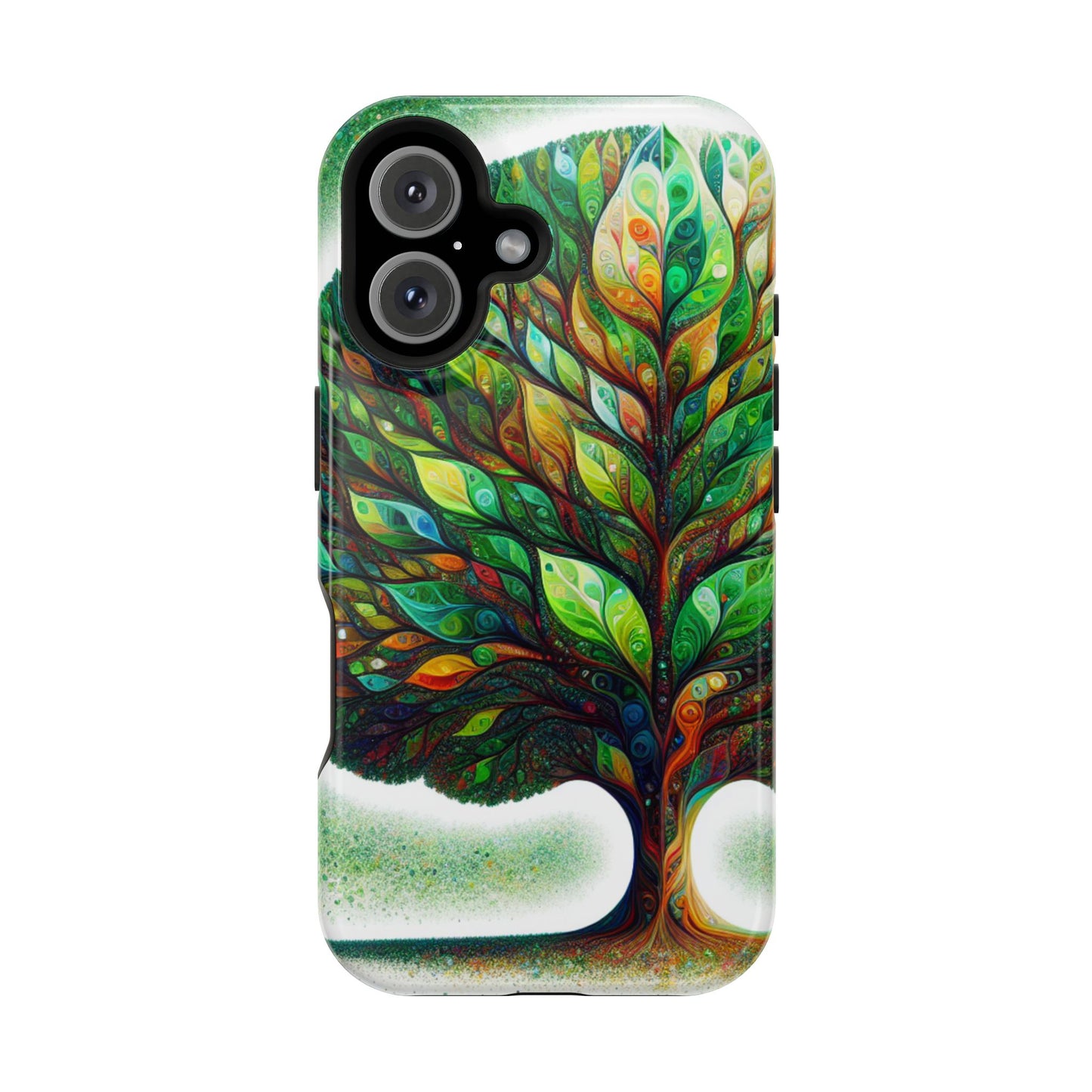 Phone Cases, Impact-Resistant Case with Beautiful Vibrant Tree Design, Protective Cover, Phone Accessories, Customizable Case, Personalized