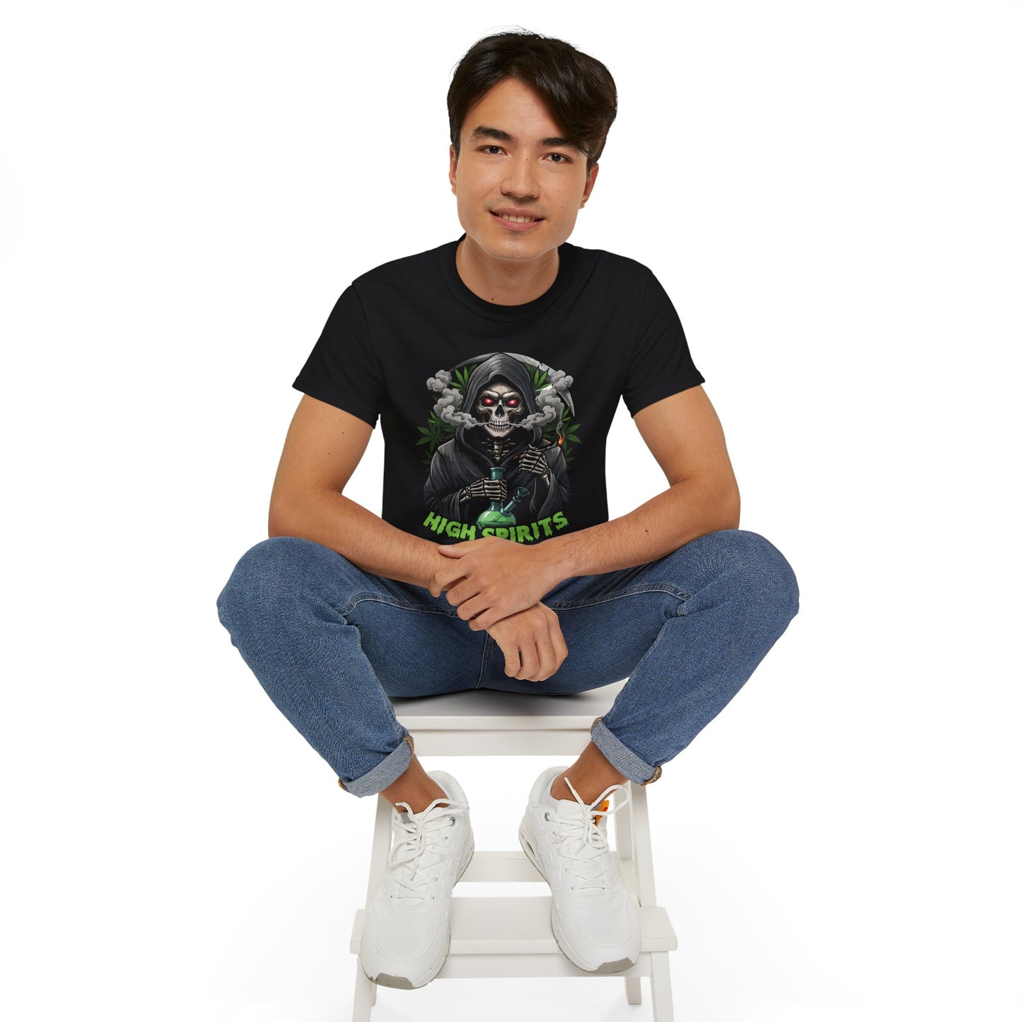 High Spirits Unisex Tee, Weed Smokers Shirt, Positive Vibes T-Shirt