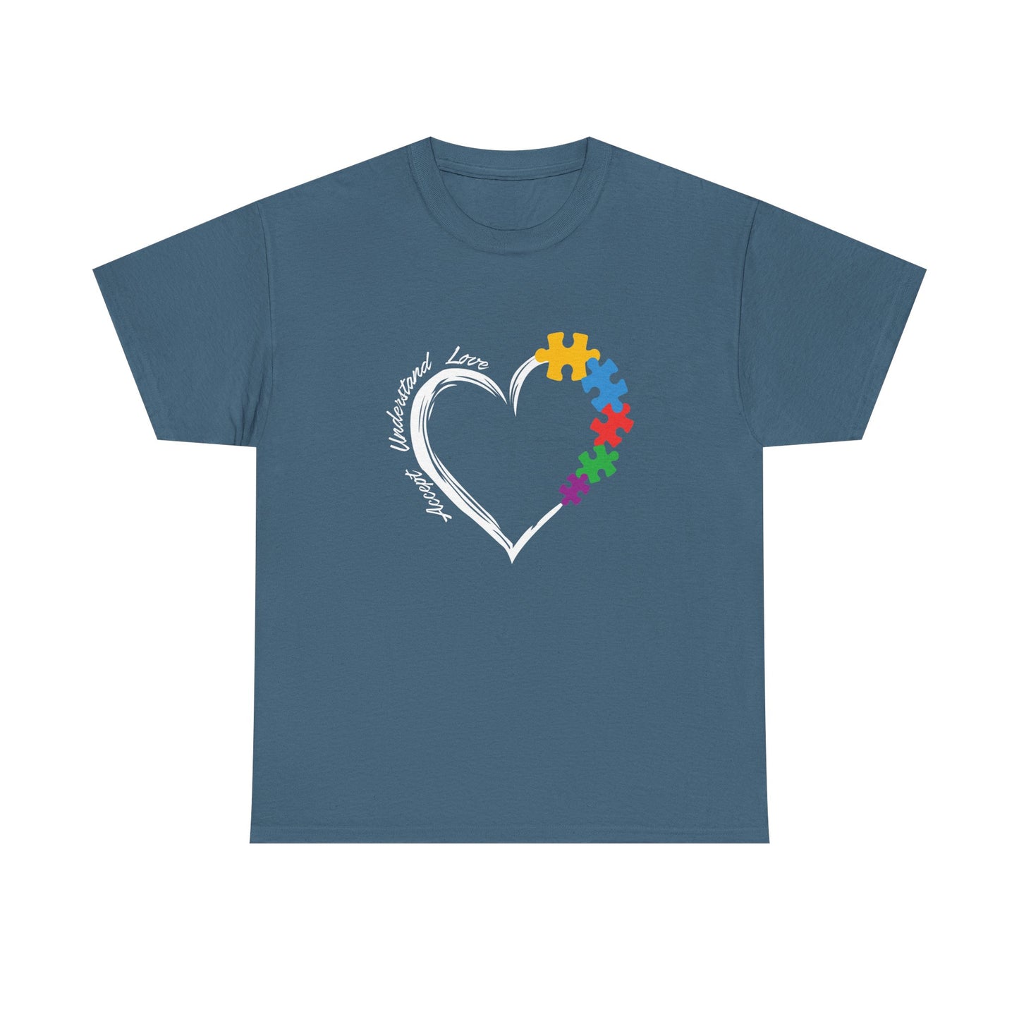 Inclusive Love Puzzle Heart Tee - Perfect Gift for Autism Awareness, Support
