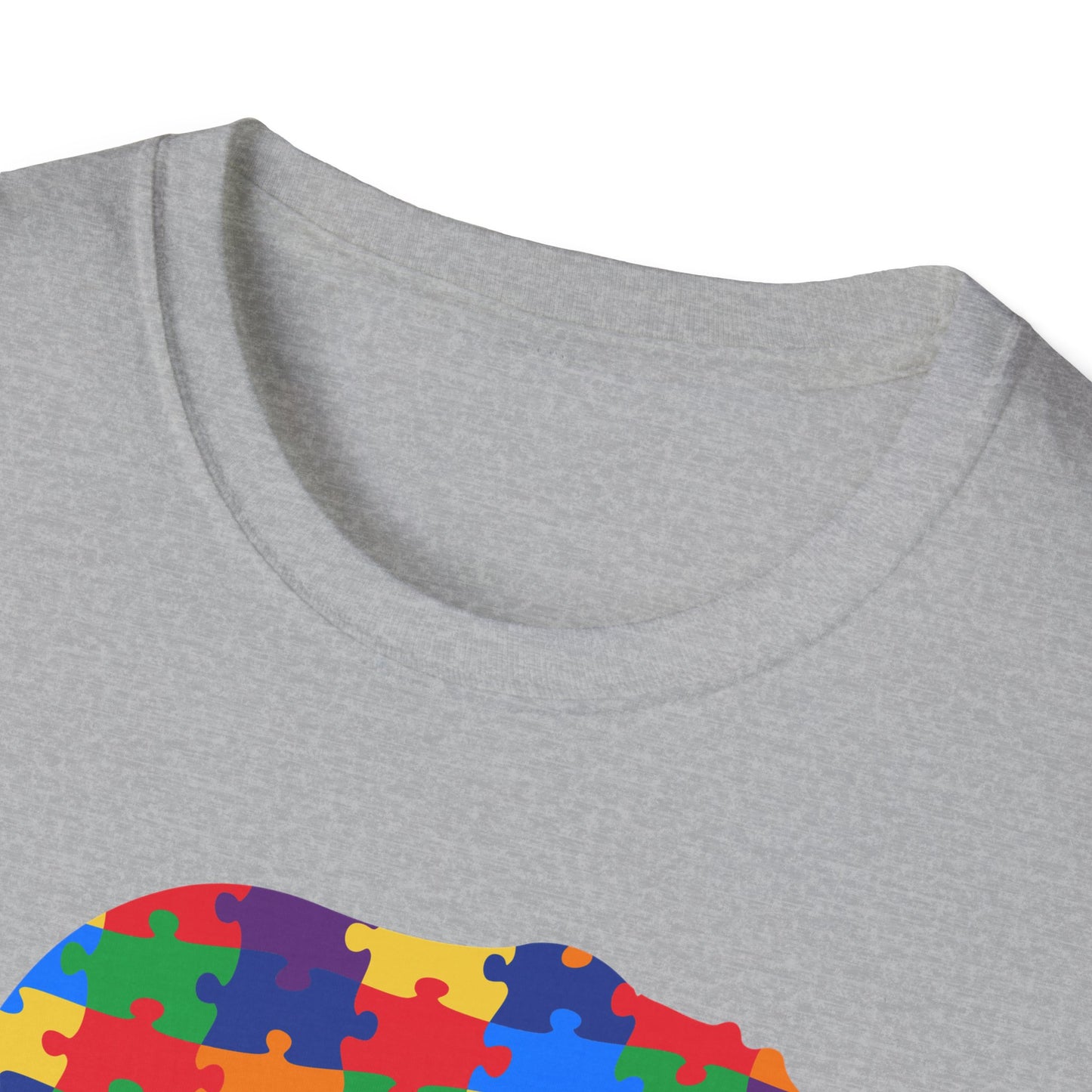 Mama Bear Puzzle Unisex T-Shirt, Gift for Moms, Autism Awareness