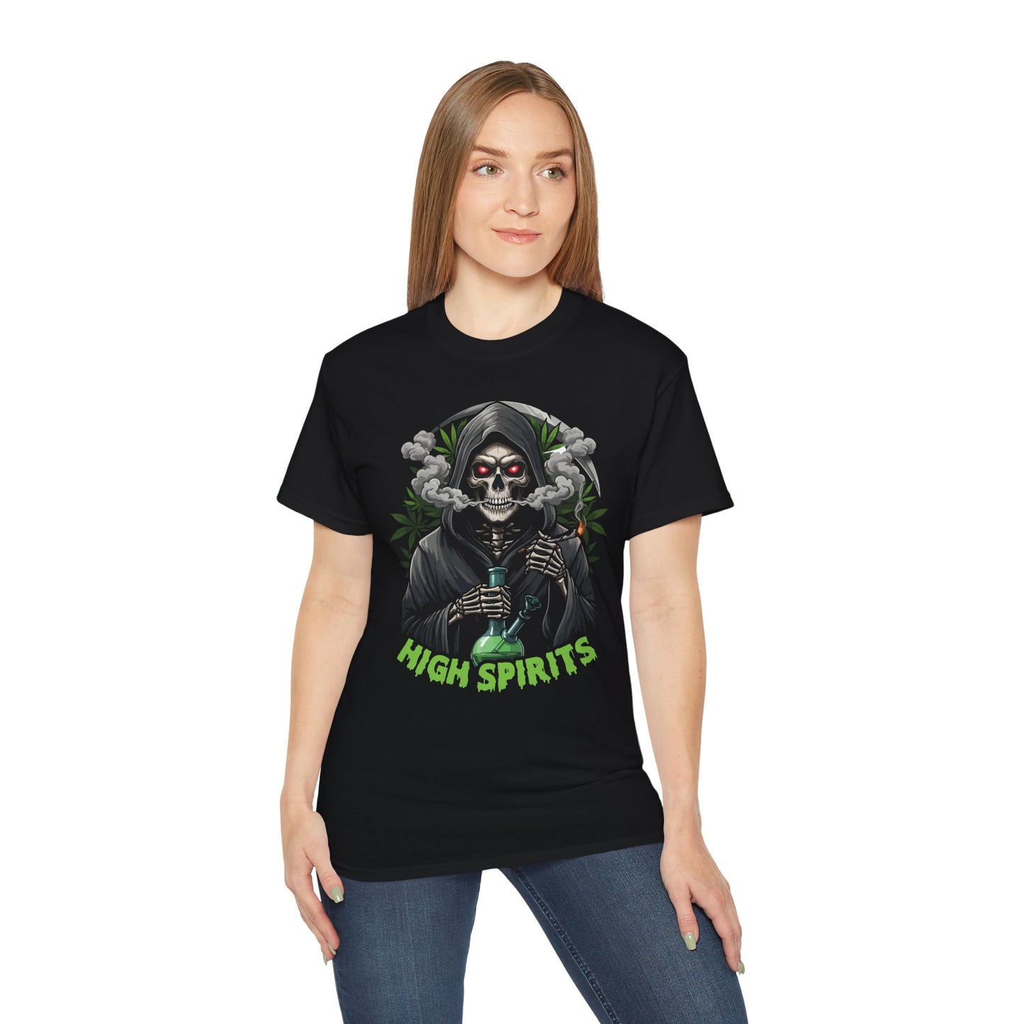 High Spirits Unisex Tee, Weed Smokers Shirt, Positive Vibes T-Shirt