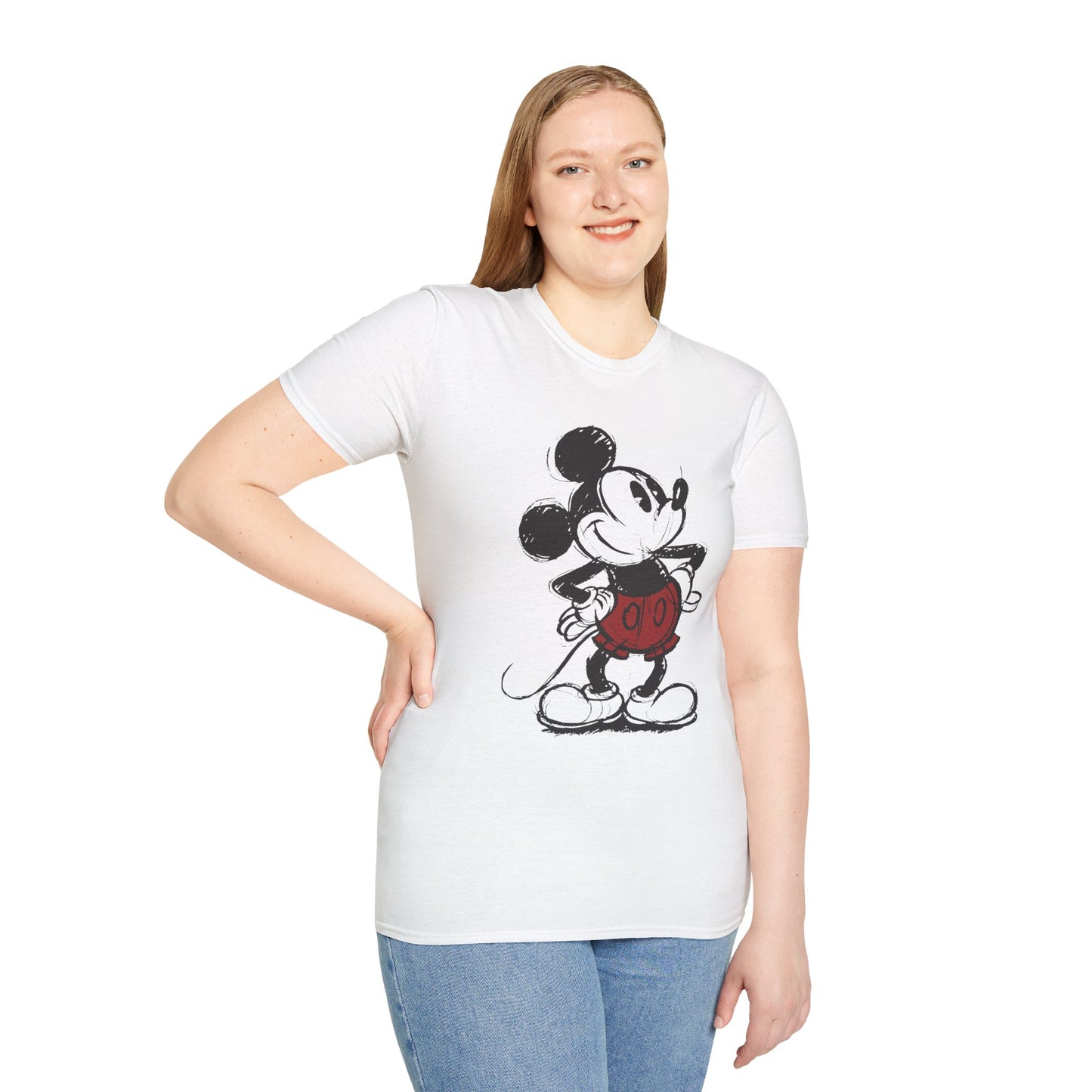 Mickey Mouse Tshirt, Disney Shirt, Classic Cartoon Tee, Unisex Softstyle Top for All Ages, Vintage Look