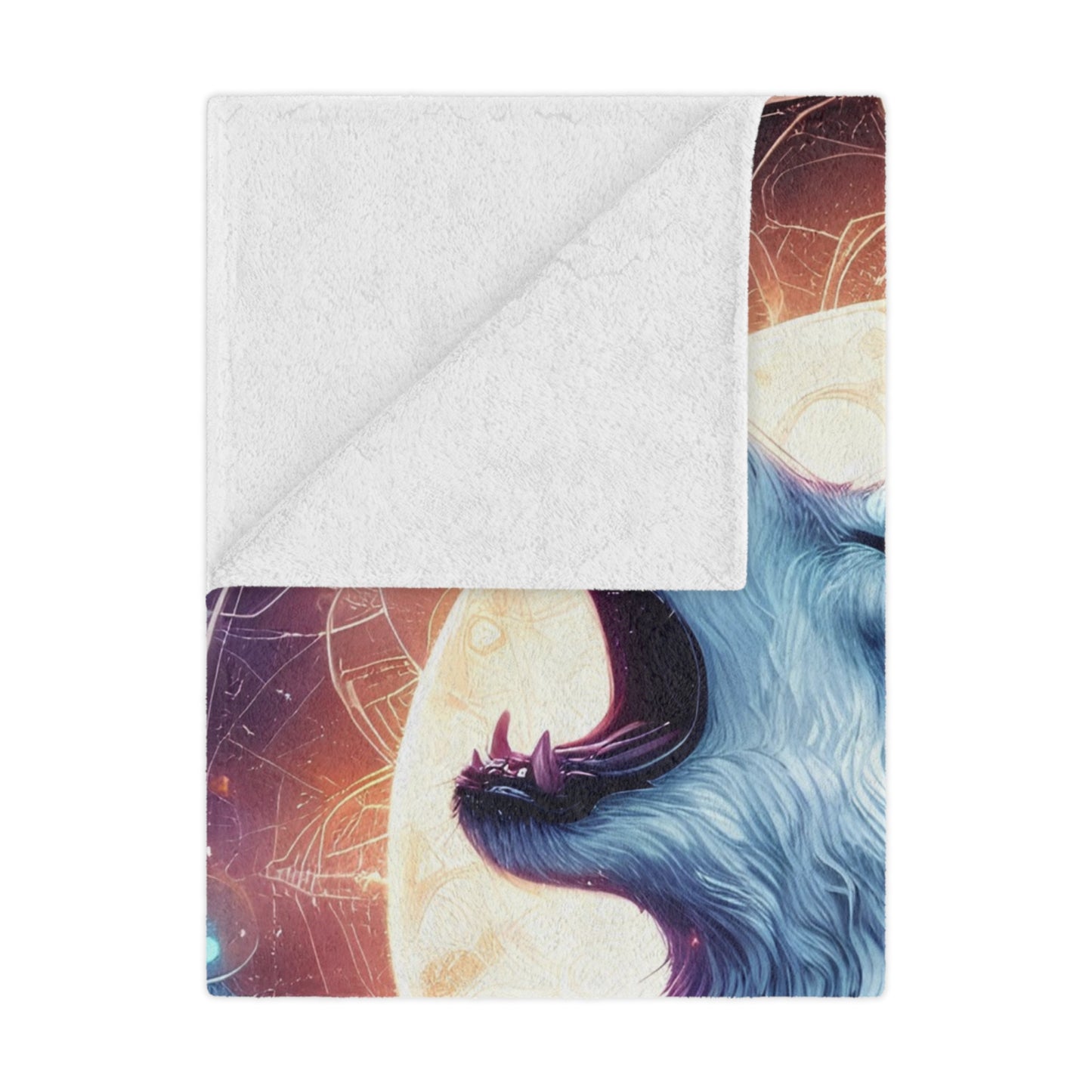 Microfiber Blanket - Wolf Celestial Design