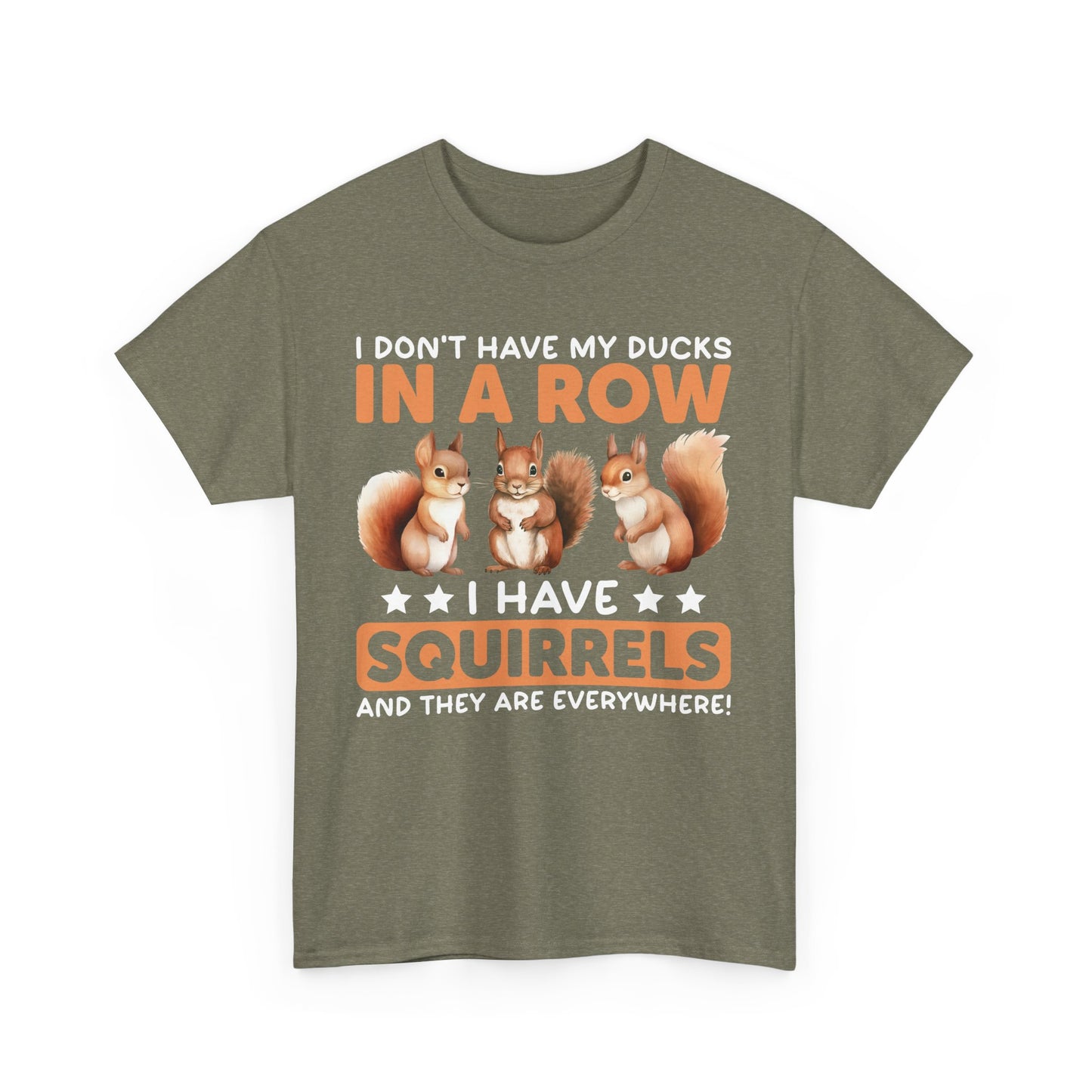 Funny Unisex Heavy Cotton Tee,, Duck Lover T-Shirt,
squirrels, Sarcastic Graphic Shirt, Animal Humor Top, Gift for Bird Enthusiasts