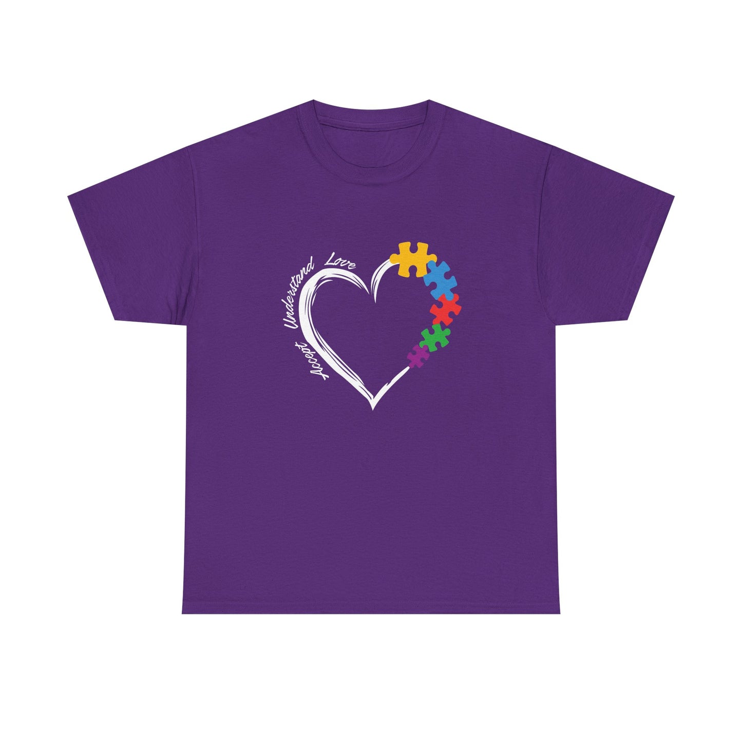 Inclusive Love Puzzle Heart Tee - Perfect Gift for Autism Awareness, Support