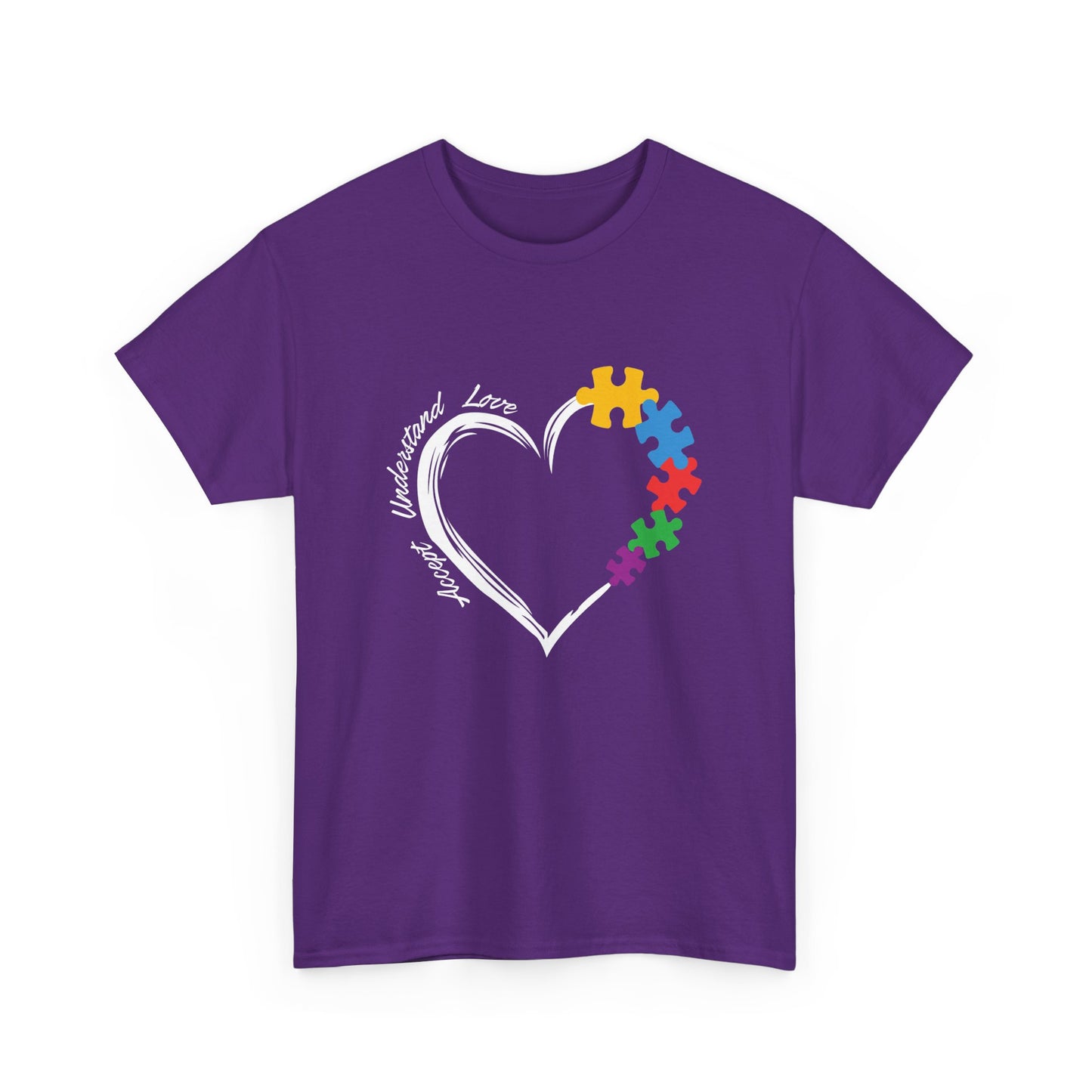 Inclusive Love Puzzle Heart Tee - Perfect Gift for Autism Awareness, Support