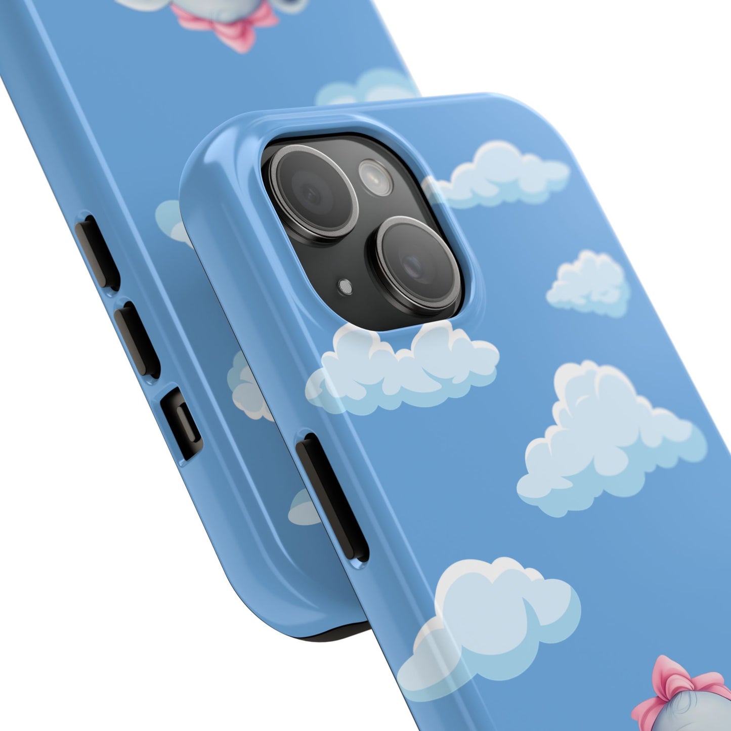 Cartoon Elephant Tough Phone Case - Cute Animal Lover Gift, Protective Cover for