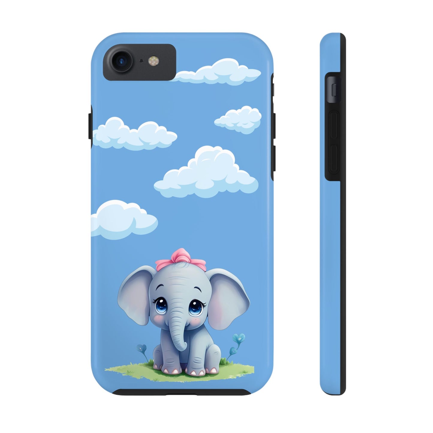 Cartoon Elephant Tough Phone Case - Cute Animal Lover Gift, Protective Cover for