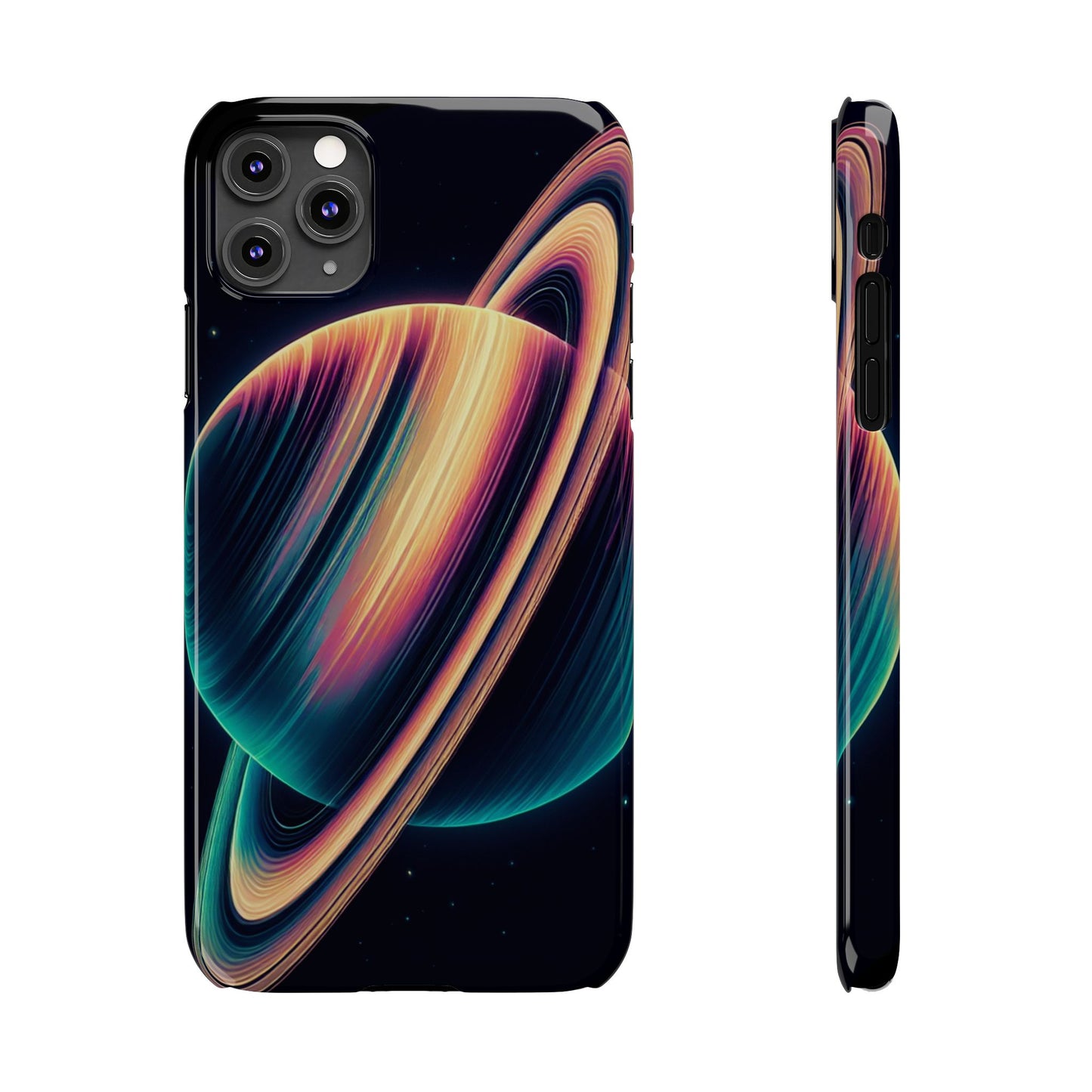 Saturn Slim Phone Case, Durable Impact Resistant Space iPhone Cover, Protective Outer Space Phone Case, Galaxy Phone Case, Celestial Phone