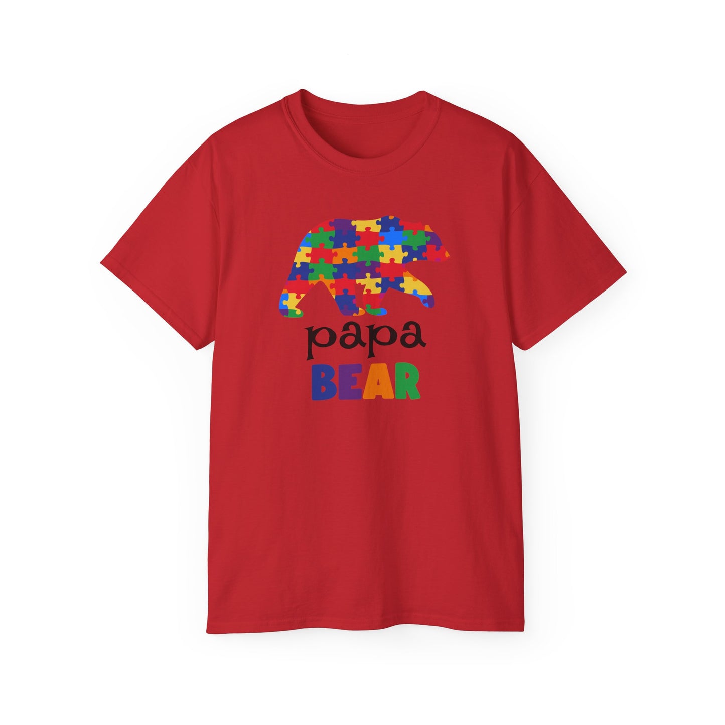 Colorful Papa Bear T-Shirt, Perfect for Father's Day, Gift for Dads