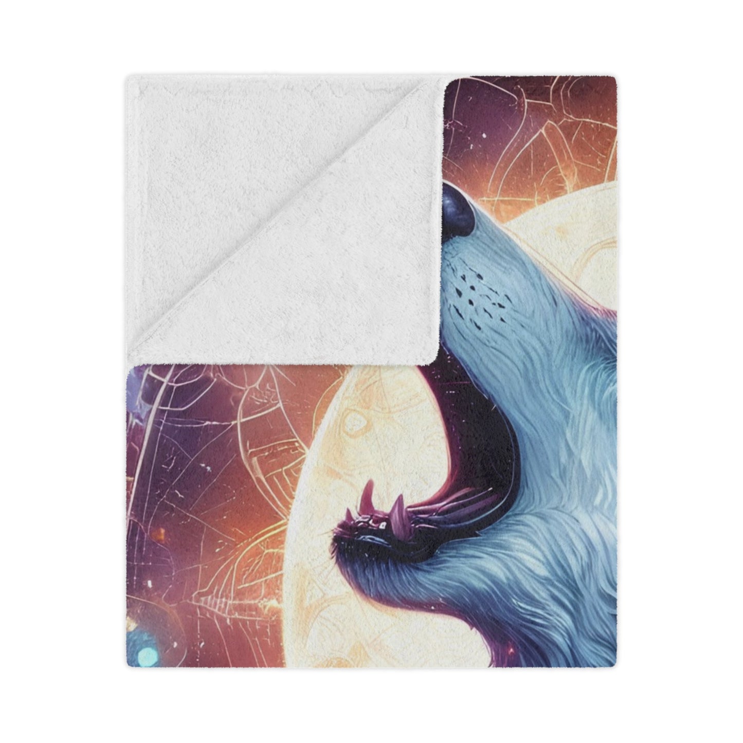 Microfiber Blanket - Wolf Celestial Design