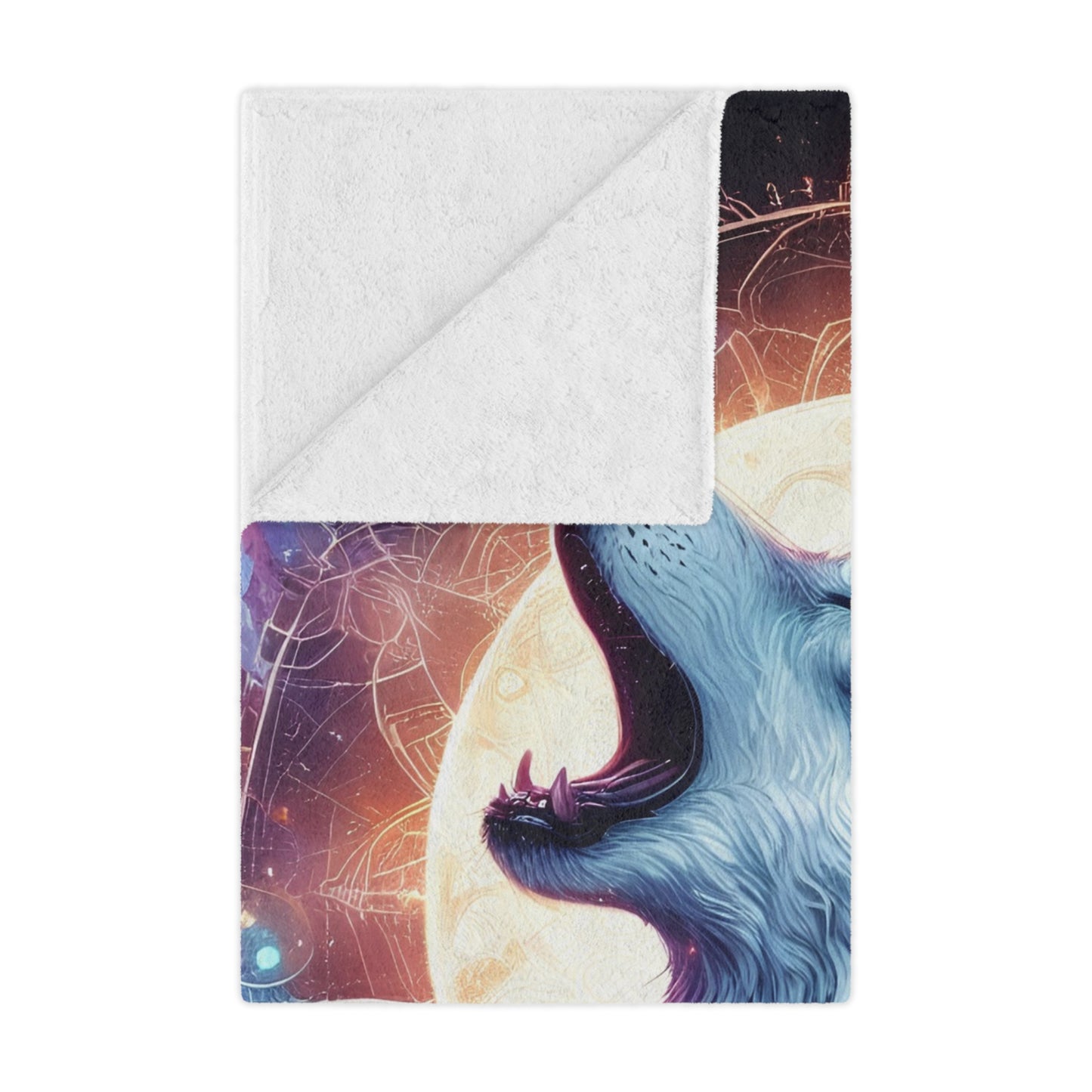 Microfiber Blanket - Wolf Celestial Design
