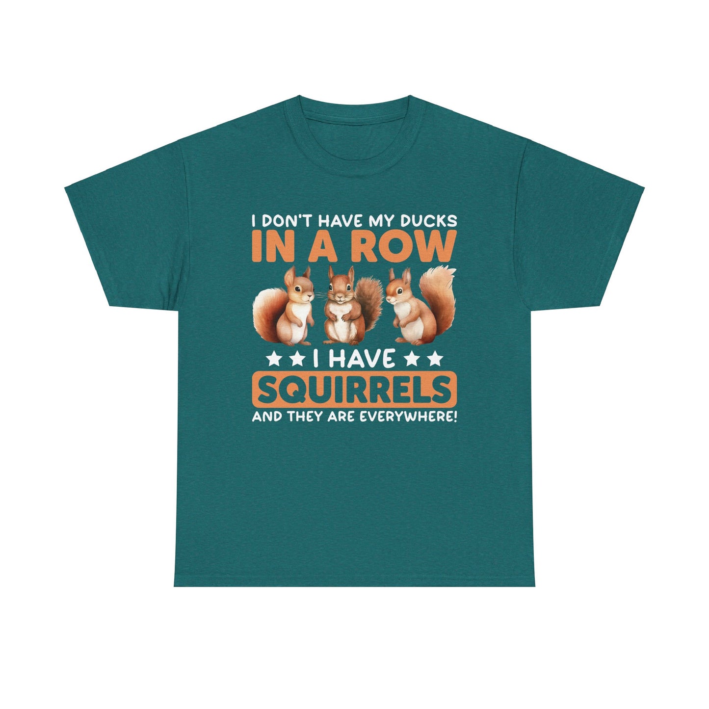 Funny Unisex Heavy Cotton Tee,, Duck Lover T-Shirt,
squirrels, Sarcastic Graphic Shirt, Animal Humor Top, Gift for Bird Enthusiasts