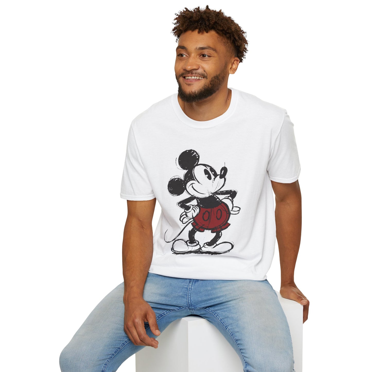 Mickey Mouse Tshirt, Disney Shirt, Classic Cartoon Tee, Unisex Softstyle Top for All Ages, Vintage Look
