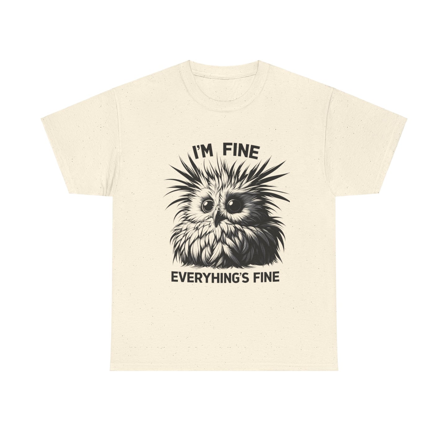 Funny Owl Unisex Tee, Cute I'm Fine Everything's Fine Shirt, Graphic Tee, Novelty Tee, Humor Tee, Animal Lover Gift