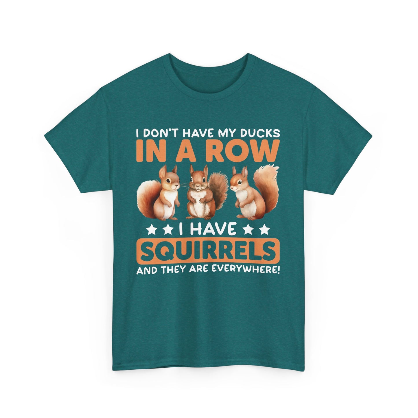Funny Unisex Heavy Cotton Tee,, Duck Lover T-Shirt,
squirrels, Sarcastic Graphic Shirt, Animal Humor Top, Gift for Bird Enthusiasts
