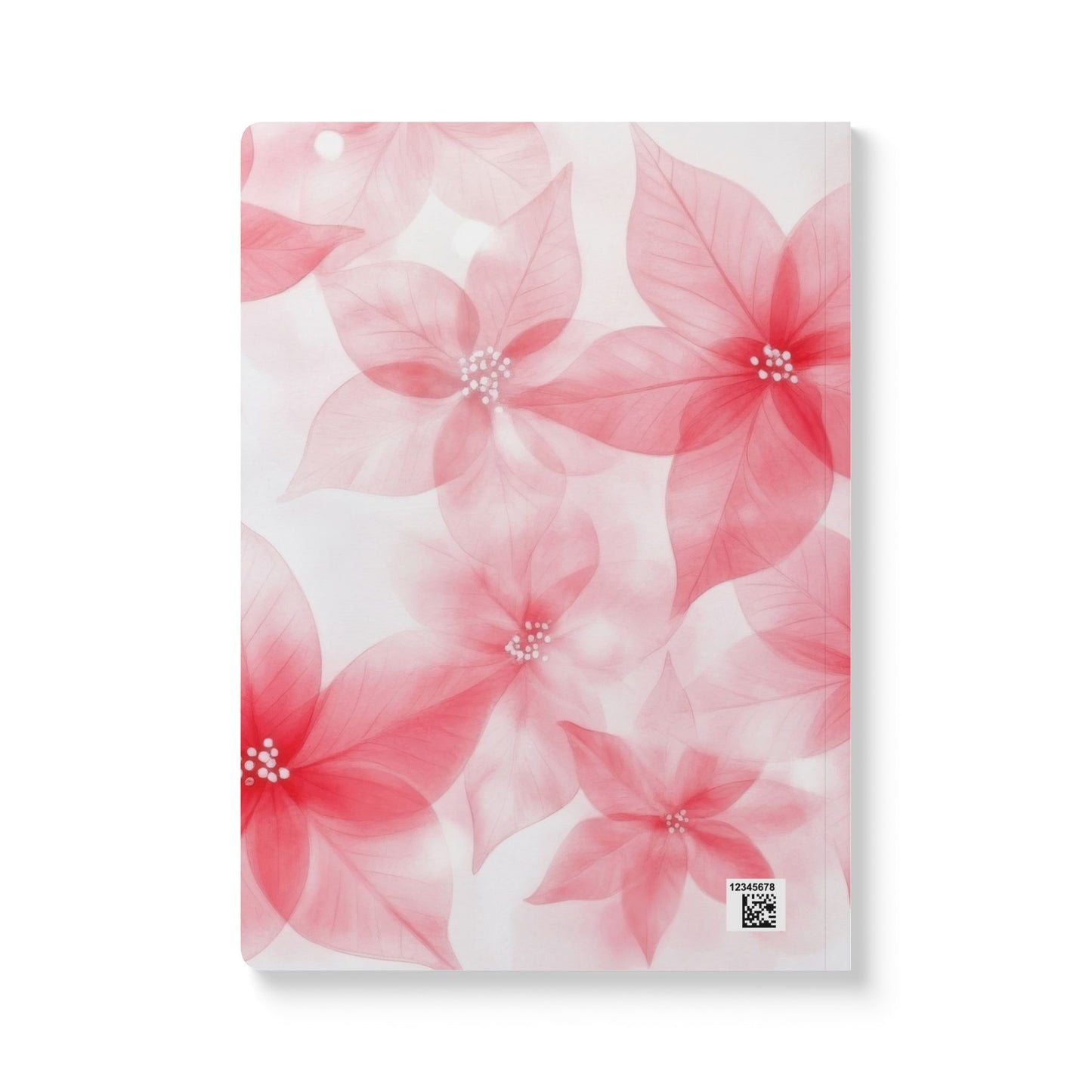 Flowery Softcover Journal for Writing and Sketching, Floral Notebook, Pretty Diary, Cute Journal for Women, Blank Sketchbook, Flower Print