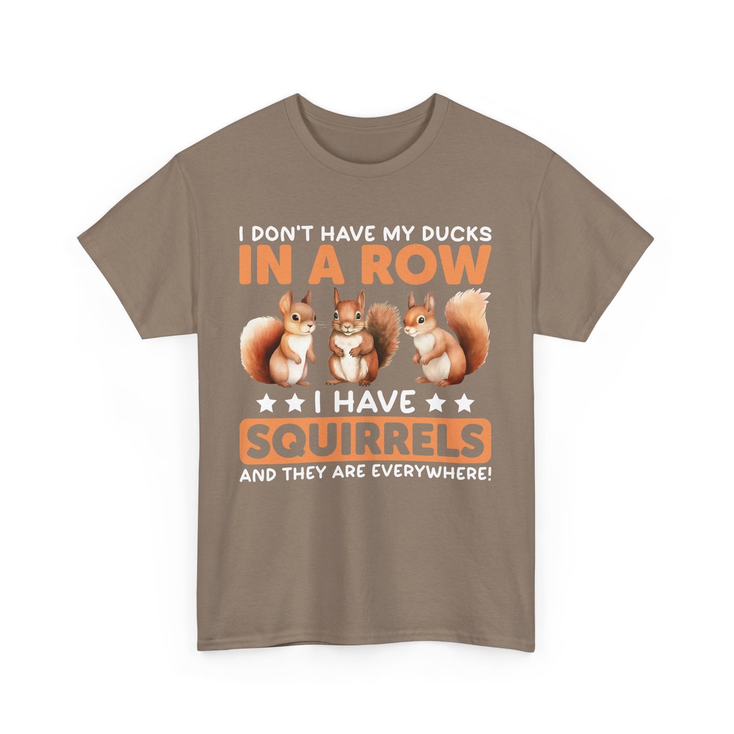 Funny Unisex Heavy Cotton Tee,, Duck Lover T-Shirt,
squirrels, Sarcastic Graphic Shirt, Animal Humor Top, Gift for Bird Enthusiasts