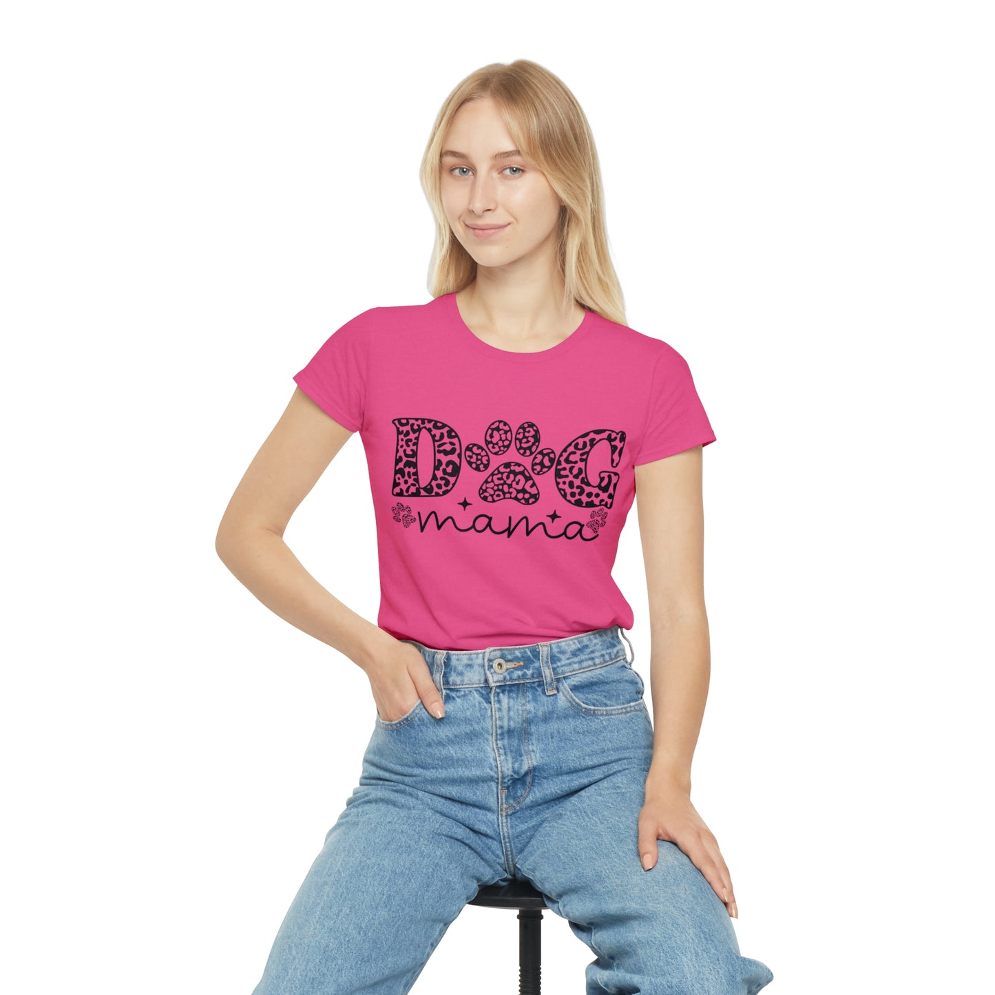 Dog Mom Iconic T-Shirt, Women's Dog Lover Tee,