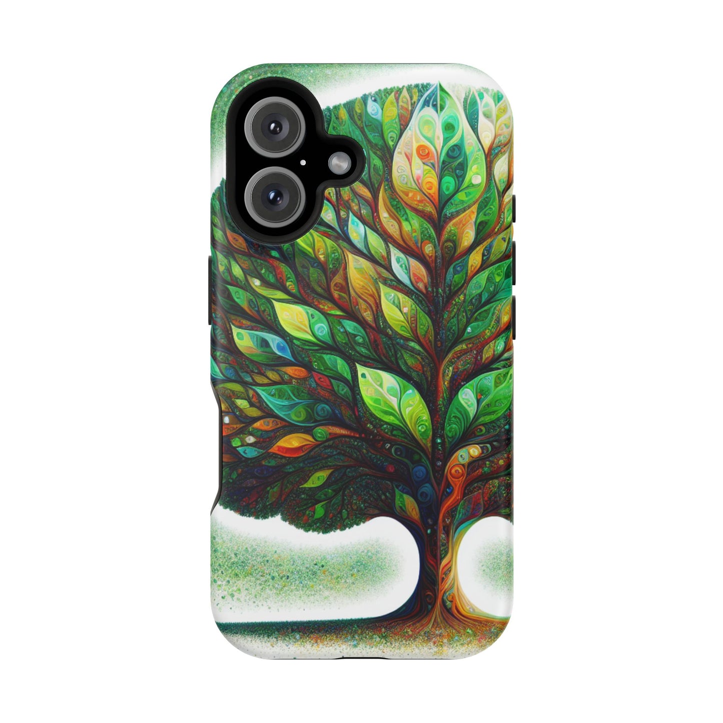 Phone Cases, Impact-Resistant Case with Beautiful Vibrant Tree Design, Protective Cover, Phone Accessories, Customizable Case, Personalized