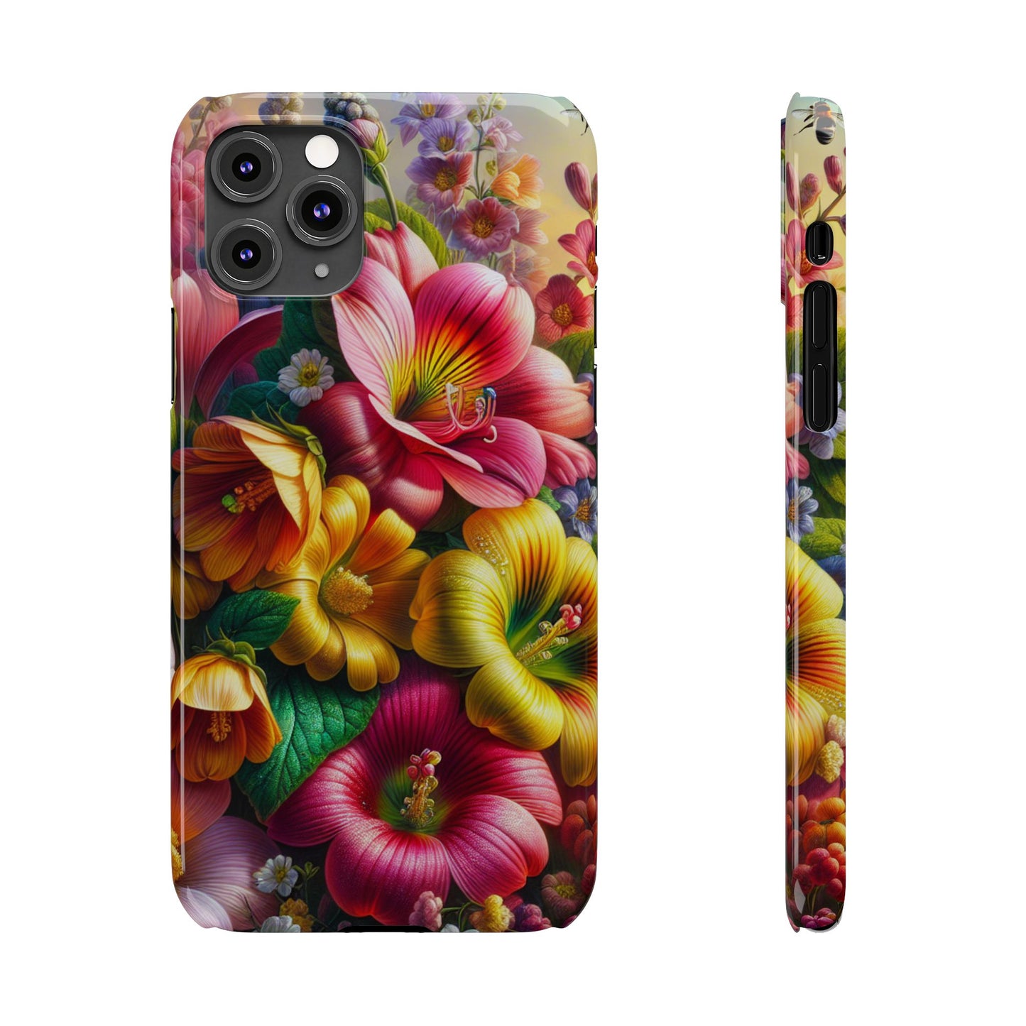 Flower Slim Phone Cases - Vibrant Flowers Unique Gift, Floral Phone Case, Colorful Phone Cover, Botanical Phone Accessories, Red Roses Phone