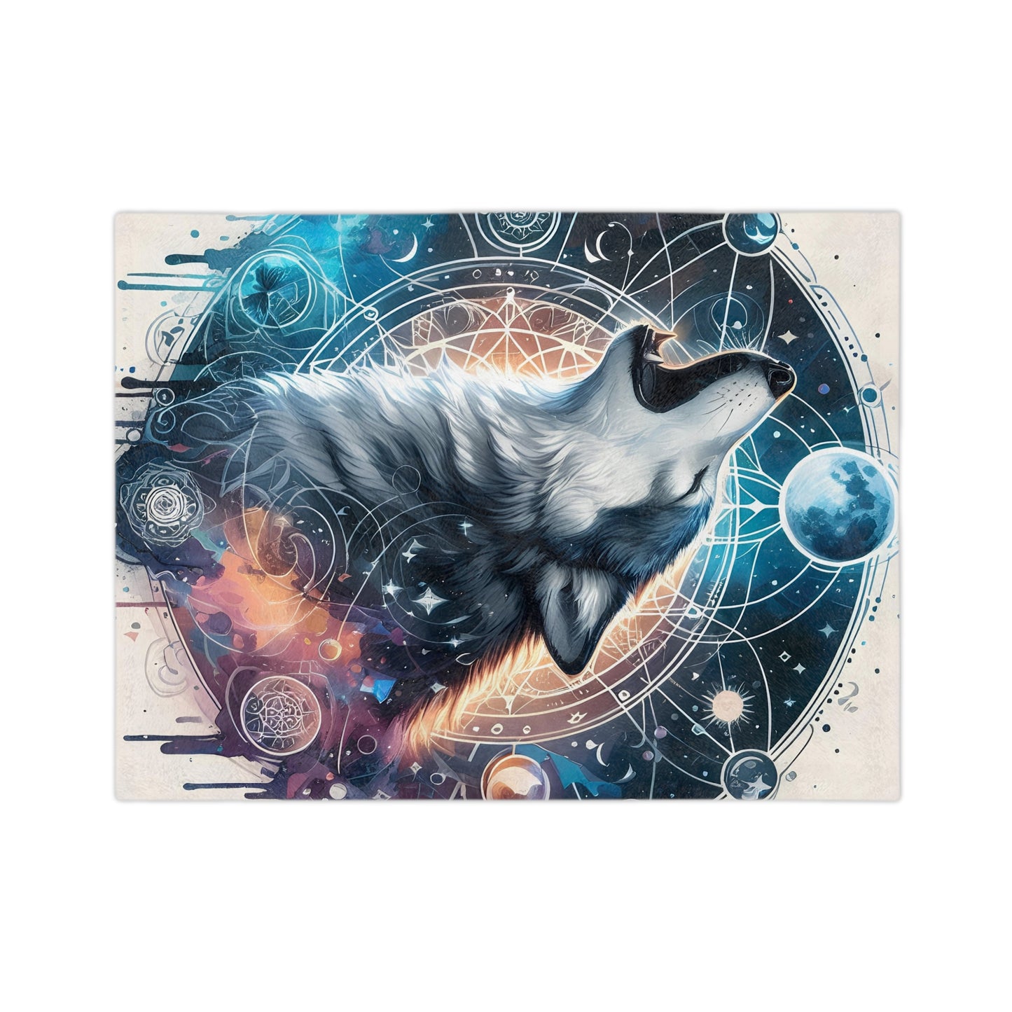 Celestial Wolf Blanket
