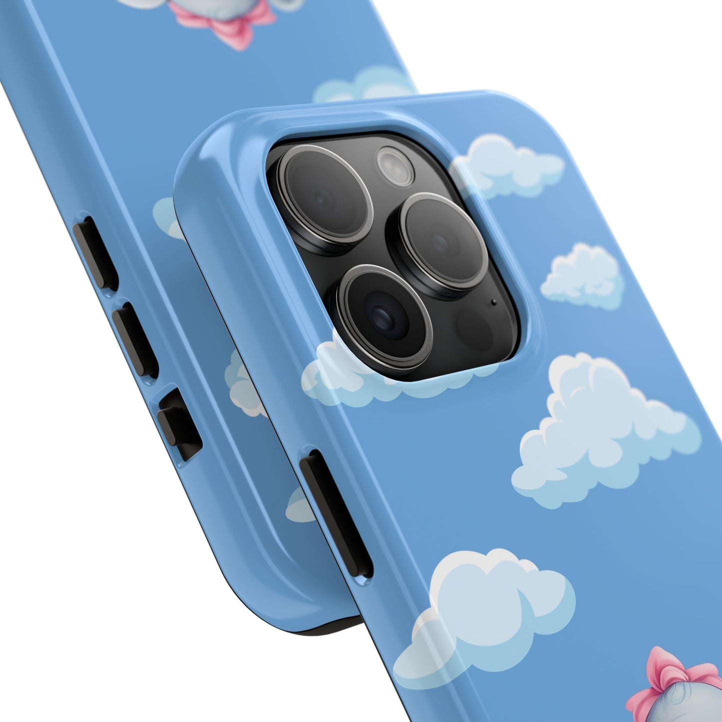 Cartoon Elephant Tough Phone Case - Cute Animal Lover Gift, Protective Cover for