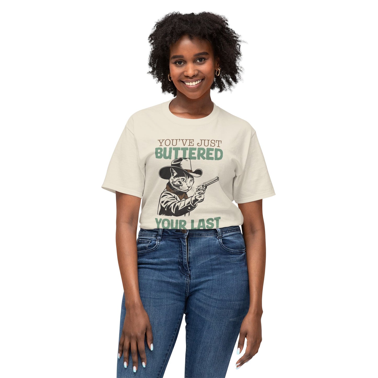 Buttered Last Unisex T-shirt, you've just buttered your last biscuit, Funny Foodie Shirt, Spread Happiness, Cooking Gift, Food Pun Top
