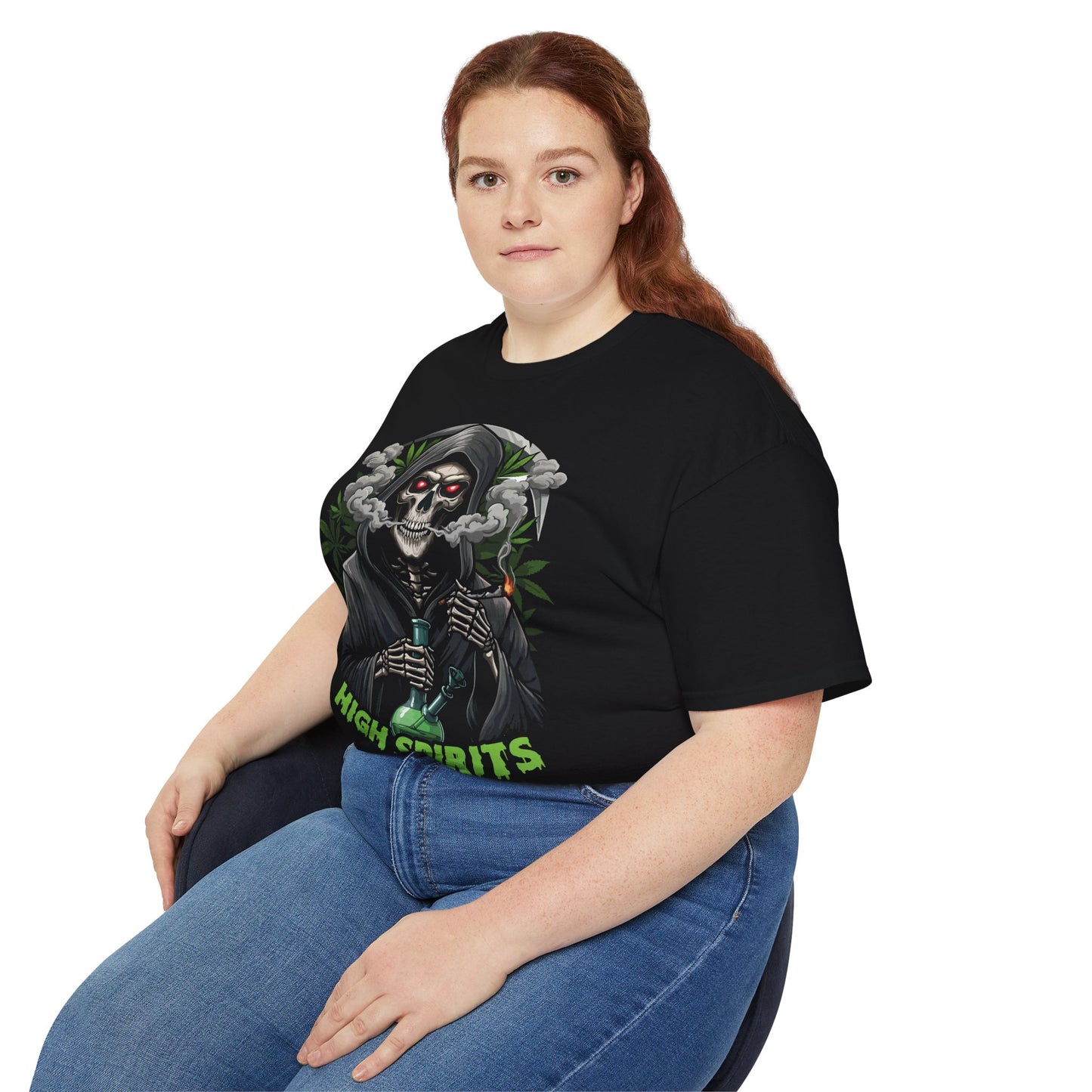 High Spirits Unisex Tee, Weed Smokers Shirt, Positive Vibes T-Shirt