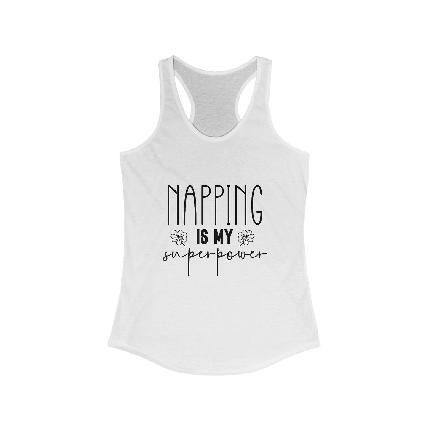 Racerback Tank Top, Napping is My Superpower Mom Tank, Mom Jokes, Women's Sleeveless Shirt, Funny Mother's Day Gift, Mom Life Clothing