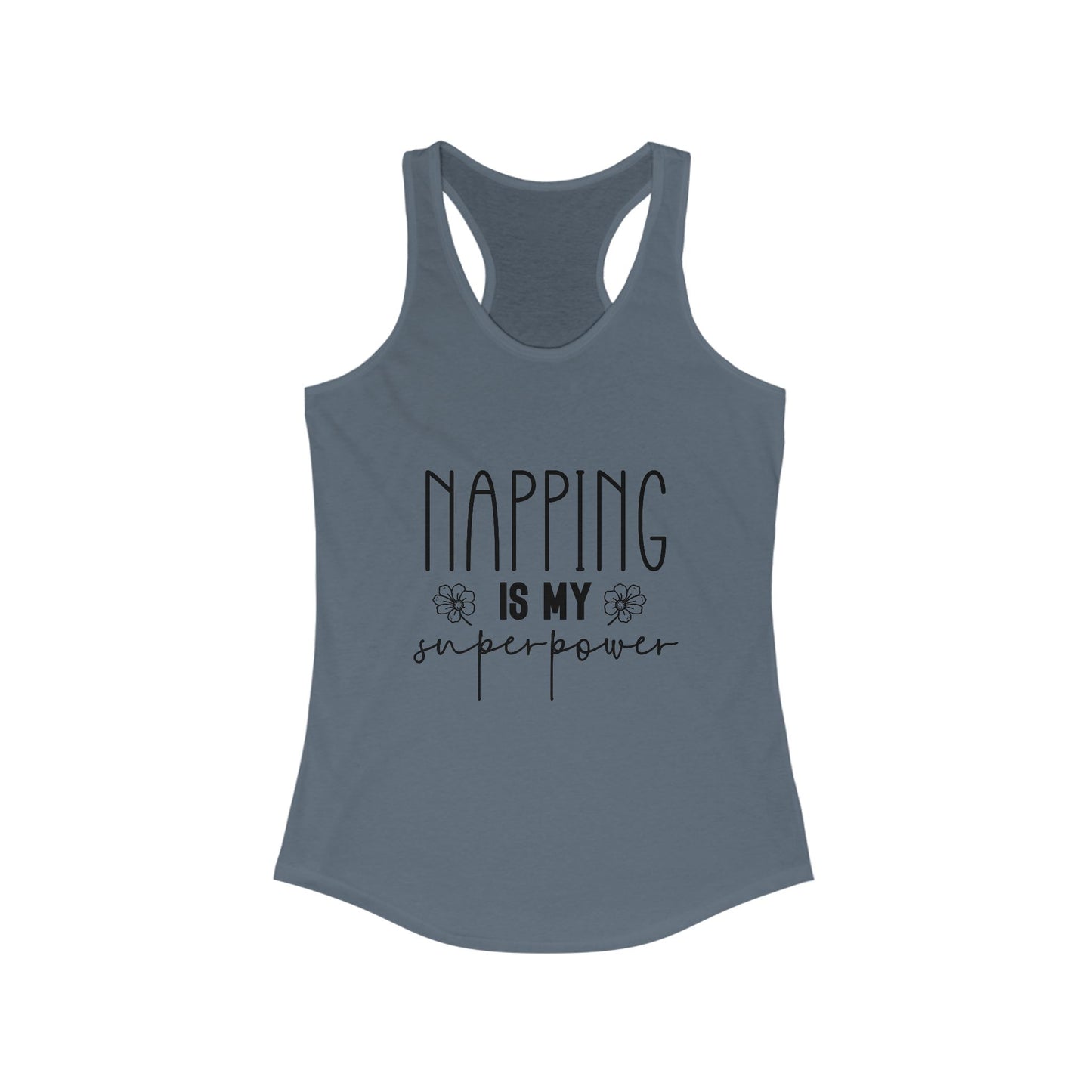 Racerback Tank Top, Napping is My Superpower Mom Tank, Mom Jokes, Women's Sleeveless Shirt, Funny Mother's Day Gift, Mom Life Clothing