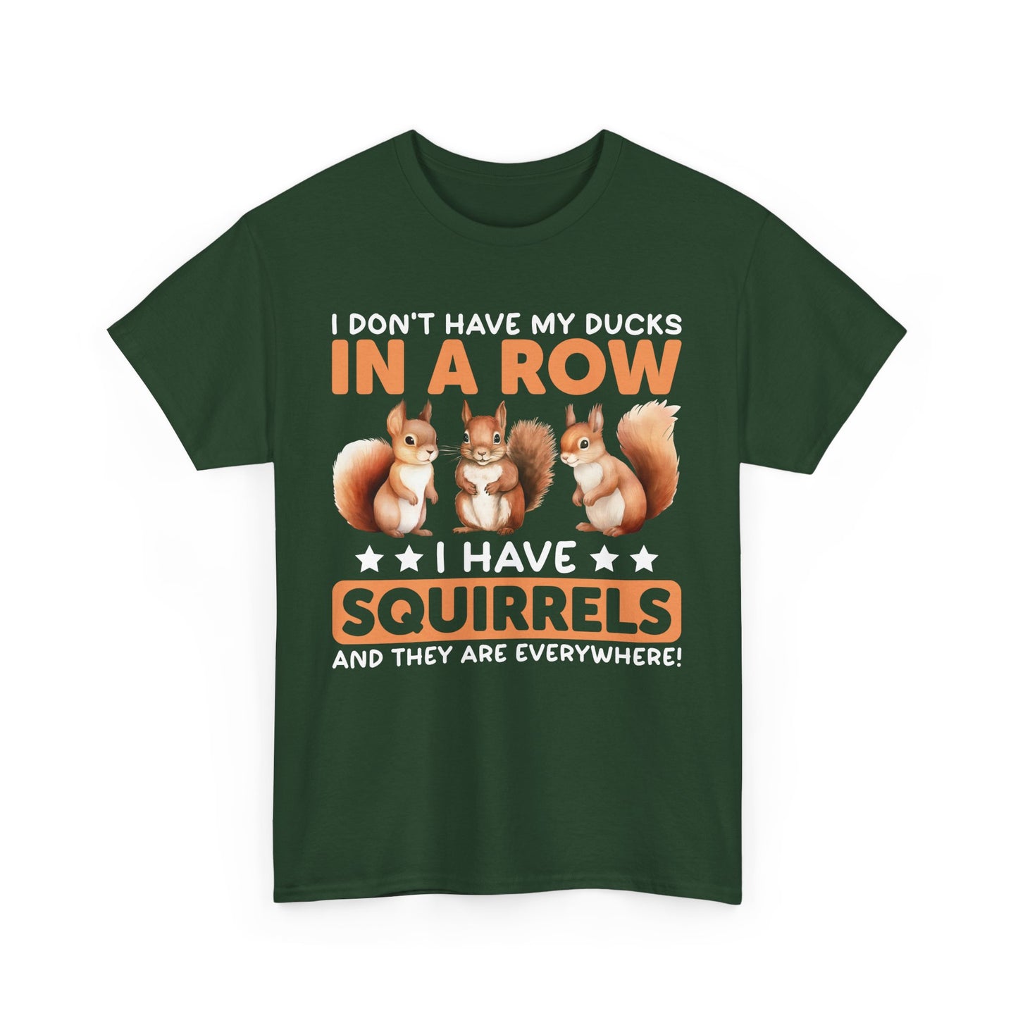 Funny Unisex Heavy Cotton Tee,, Duck Lover T-Shirt,
squirrels, Sarcastic Graphic Shirt, Animal Humor Top, Gift for Bird Enthusiasts
