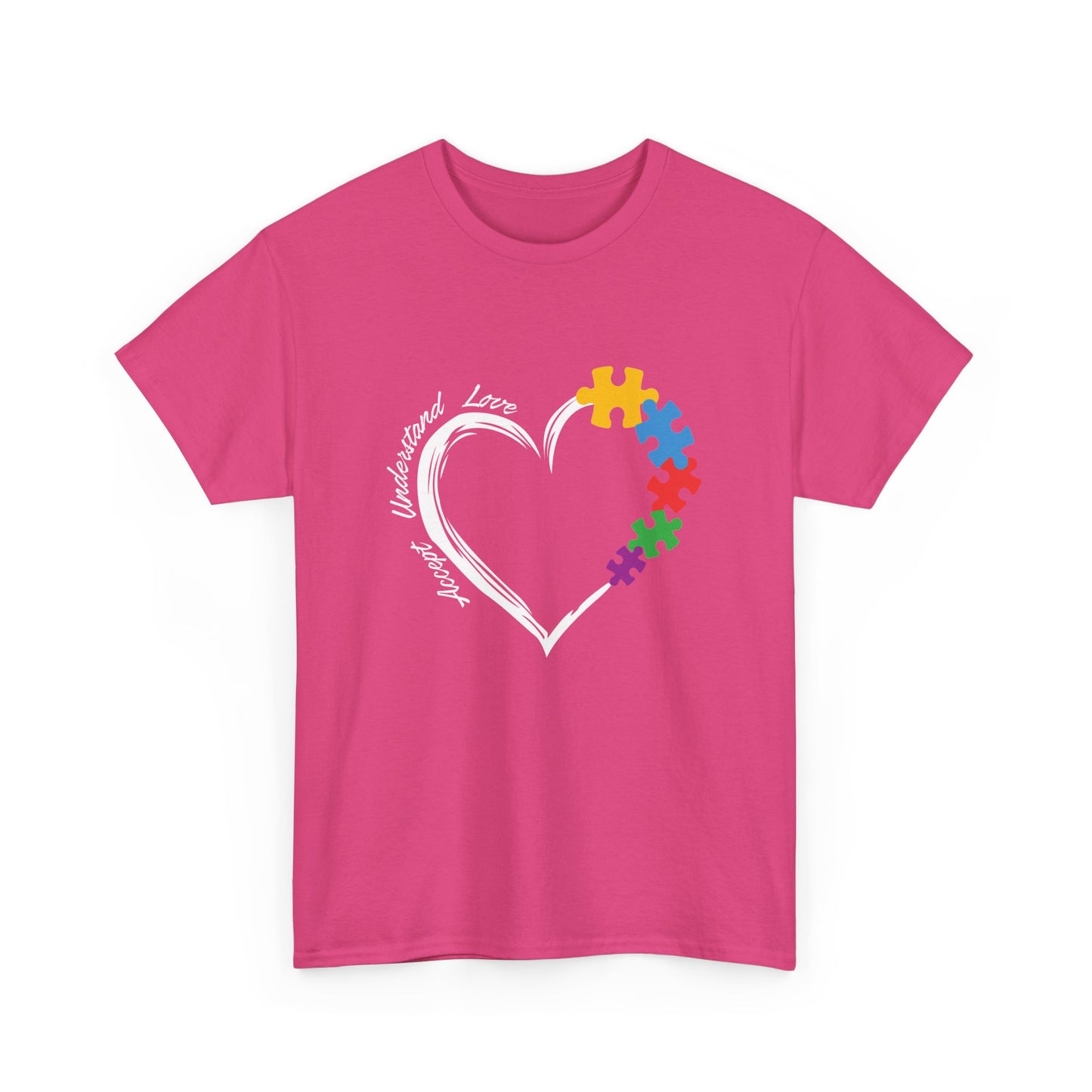 Inclusive Love Puzzle Heart Tee - Perfect Gift for Autism Awareness, Support