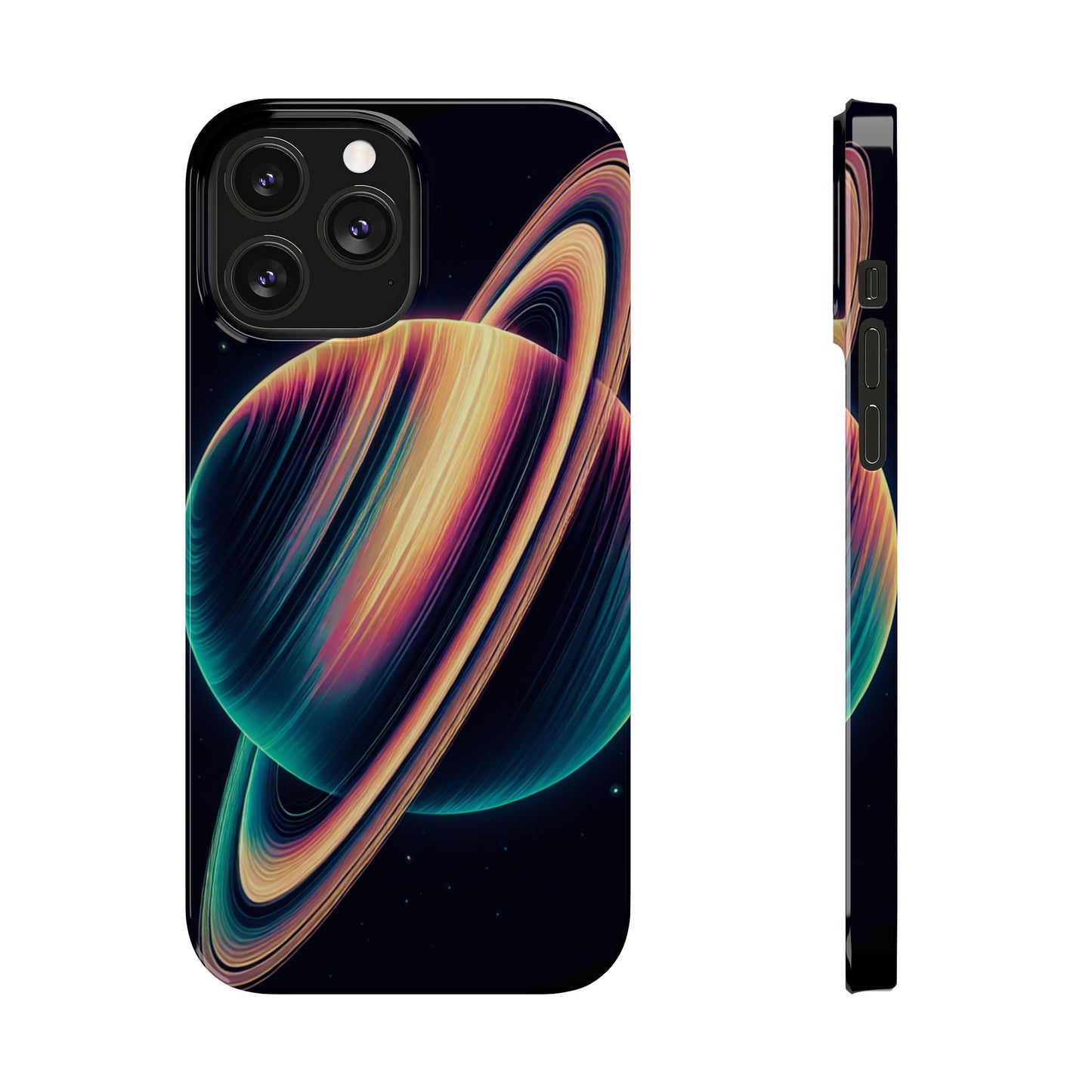 Saturn Slim Phone Case, Durable Impact Resistant Space iPhone Cover, Protective Outer Space Phone Case, Galaxy Phone Case, Celestial Phone