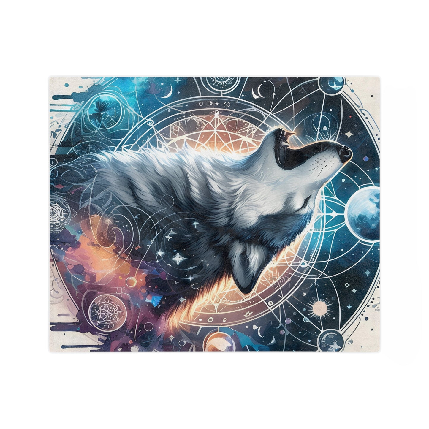 Celestial Wolf Blanket
